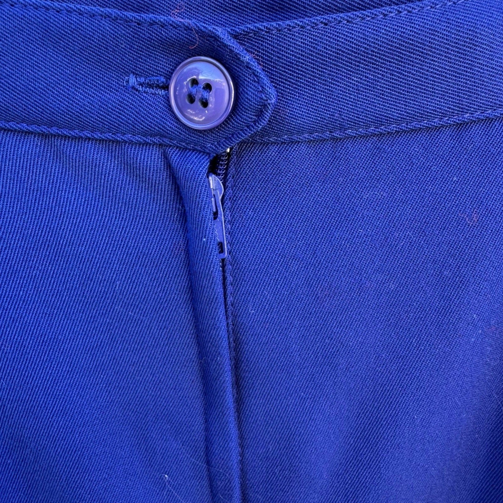 Kasper for ASL Vintage Royal Blue Skirt Suit Set Short Sleeve Office Womens 4