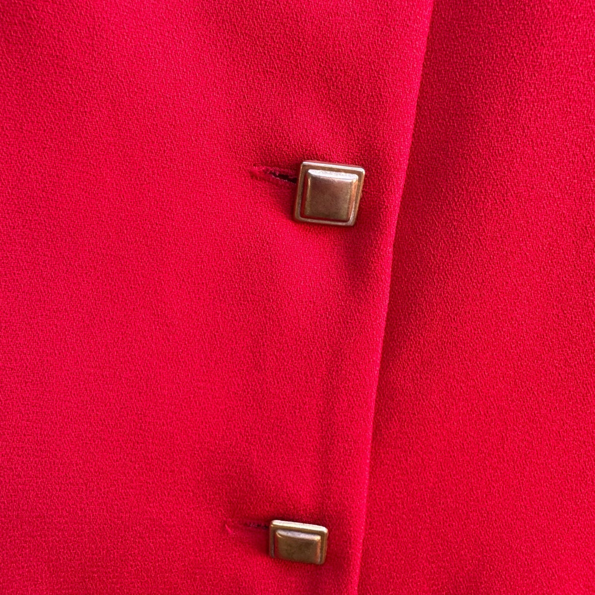 Jessica Howard Vintage Asymmetrical Button Front Band Collar Sheath Dress Red 12