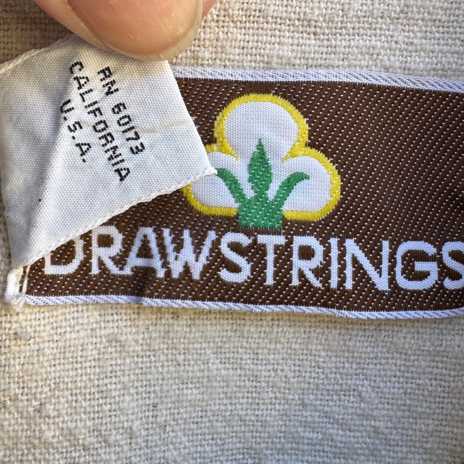 California Drawstrings Vintage 90s Boho Cotton Butterfly Embroidered Shirt Pants