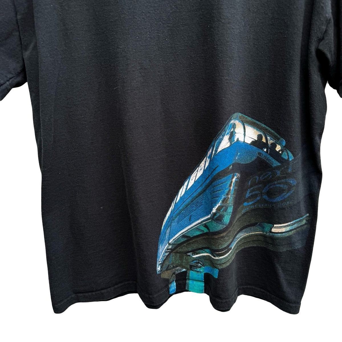 Gildan Seattle Center Next 50 Monorail Streetwear Graphic T-Shirt Black Mens L