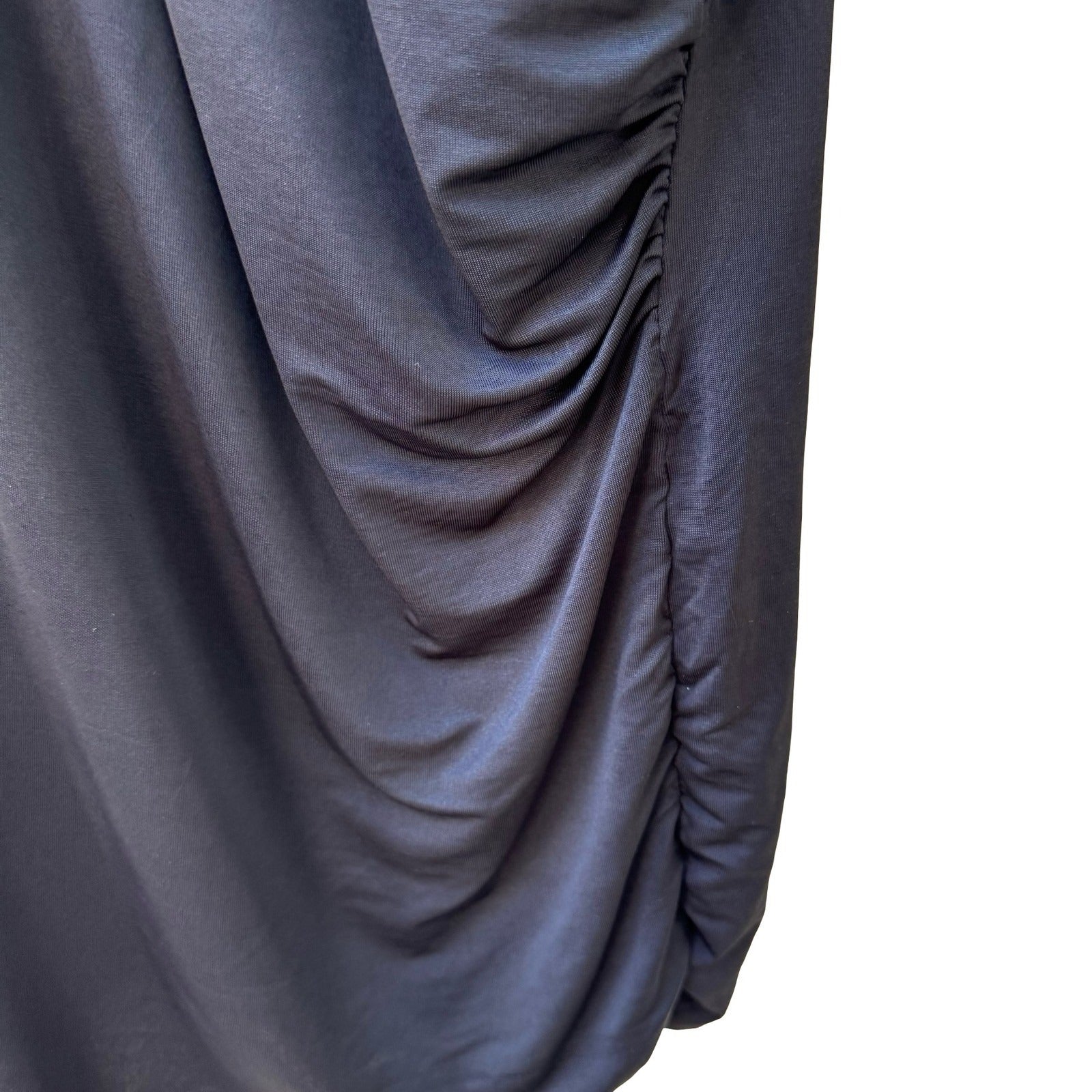 Poleci Y2K Minimalist Lagenlook Draped Ruched Sleeveless Scoop Neck Blouse S