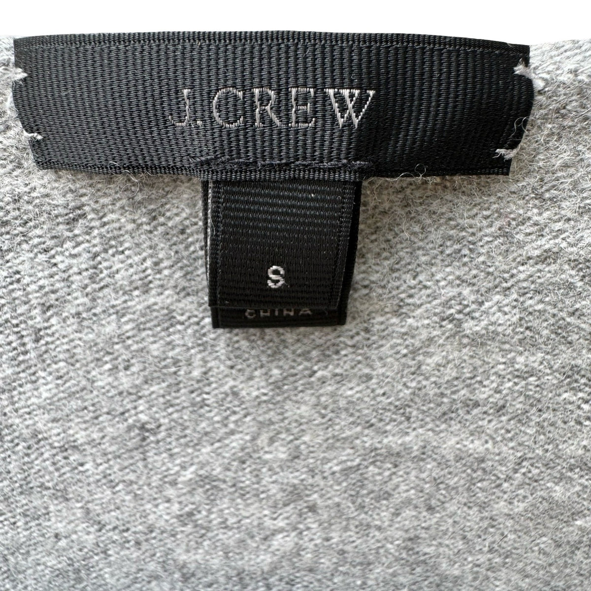 J.Crew Wool Blend Minimalist Quiet Luxury Preppy V-Neck Sweater Gray Womens S