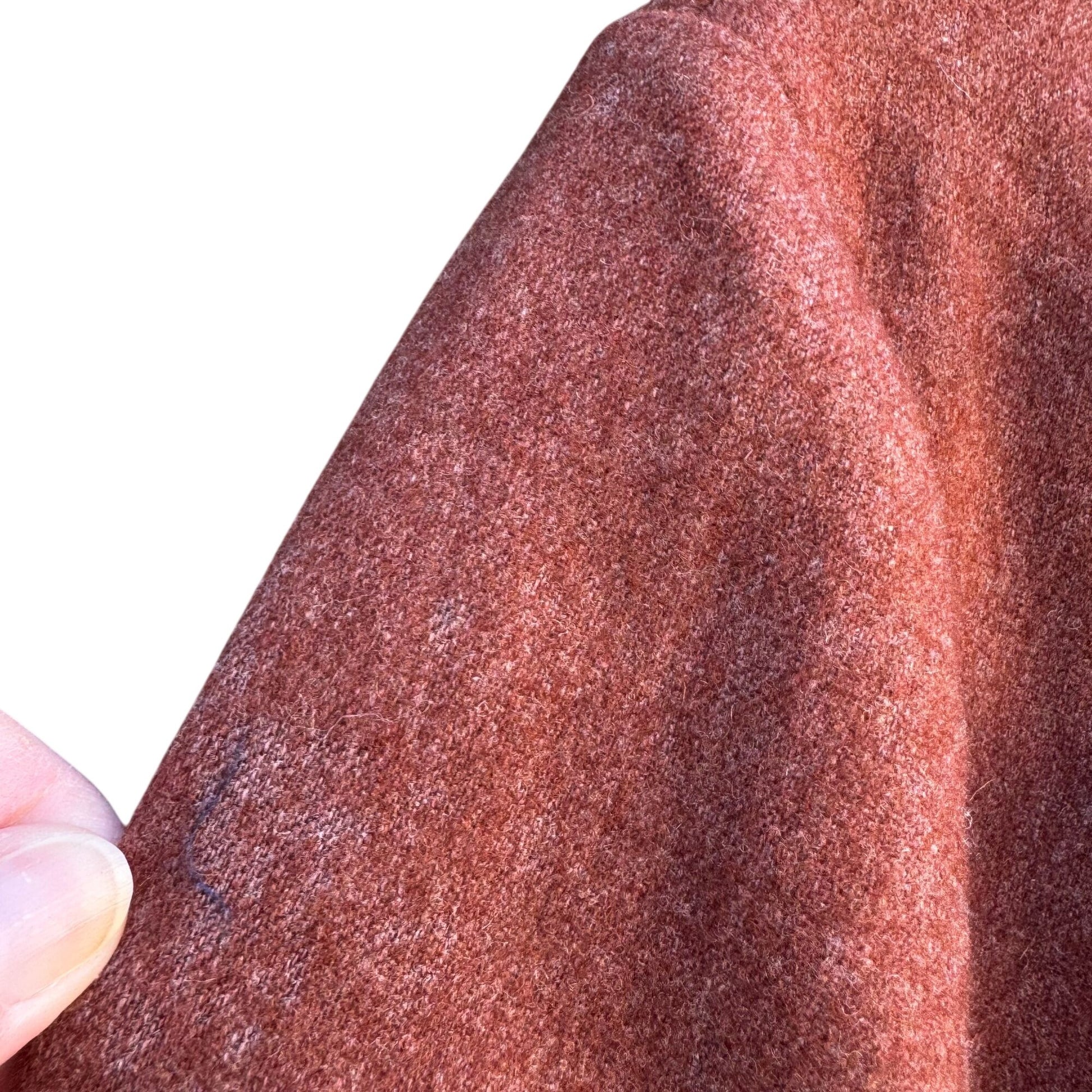 Mayfair of California Bullocks Vintage 50s 60s Rust Brown Wool Blazer Skirt Set