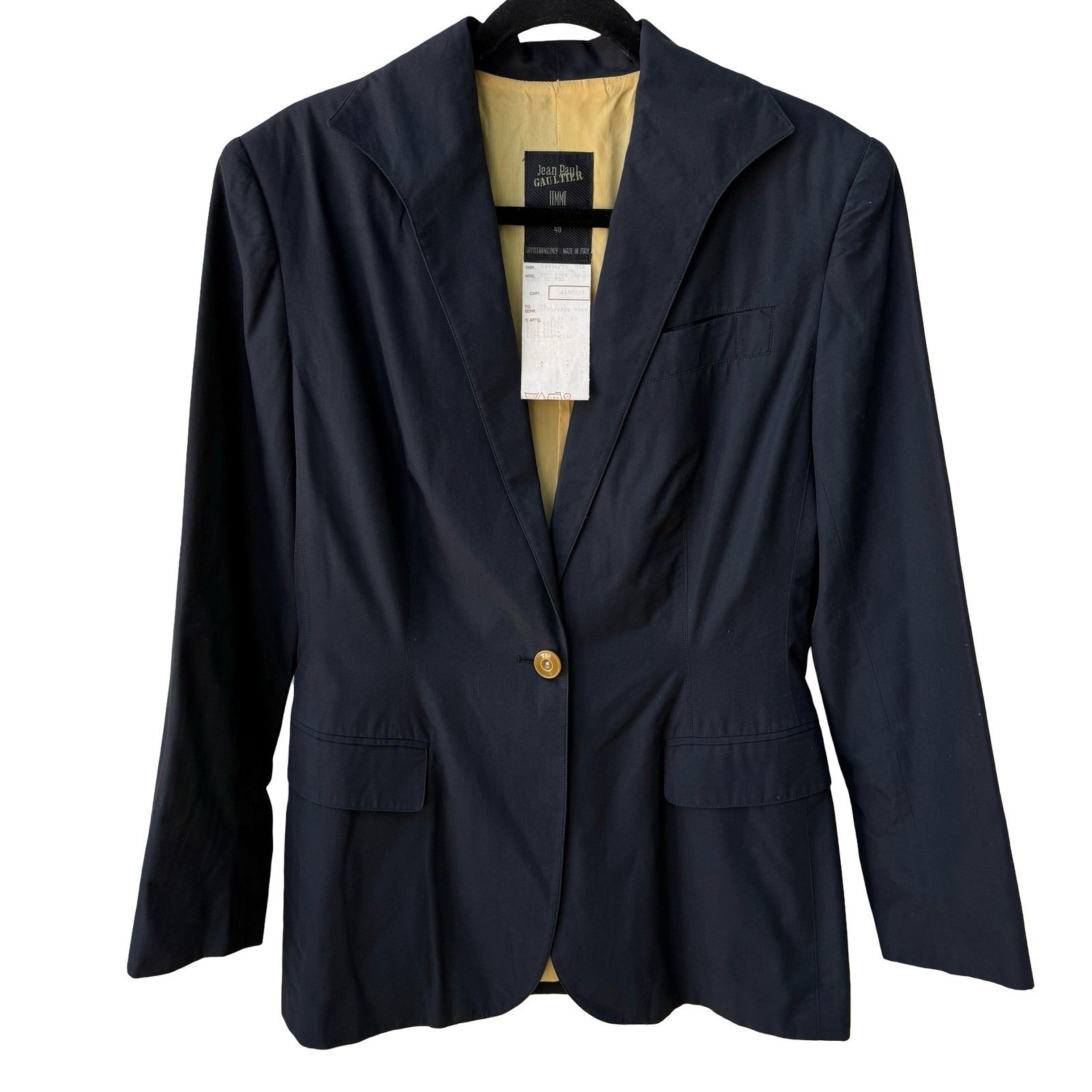 Jean Paul Gaultier Femme Archival Vintage 90s Avant Garde Cotton Blazer Jacket