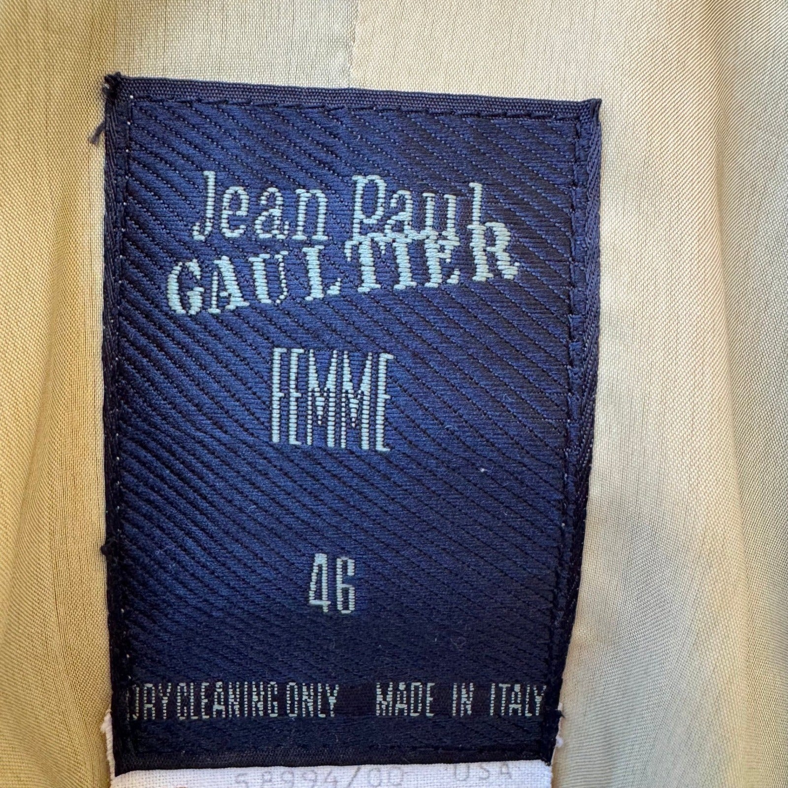 Jean Paul Gaultier Femme Archival Vintage 90s Avant Garde Cotton Blazer Jacket