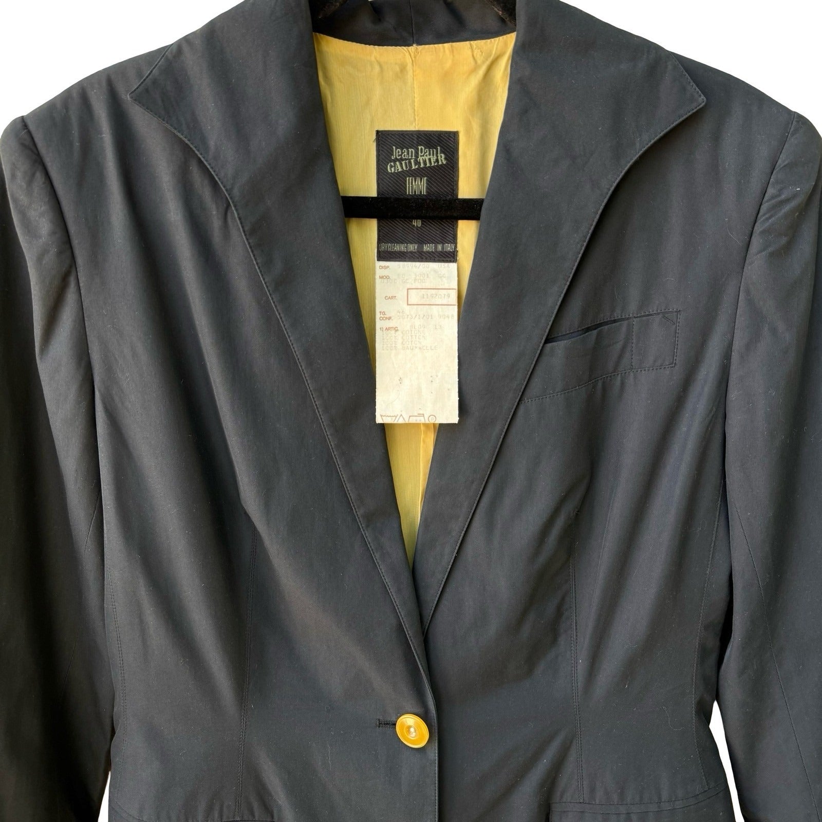 Jean Paul Gaultier Femme Archival Vintage 90s Avant Garde Cotton Blazer Jacket
