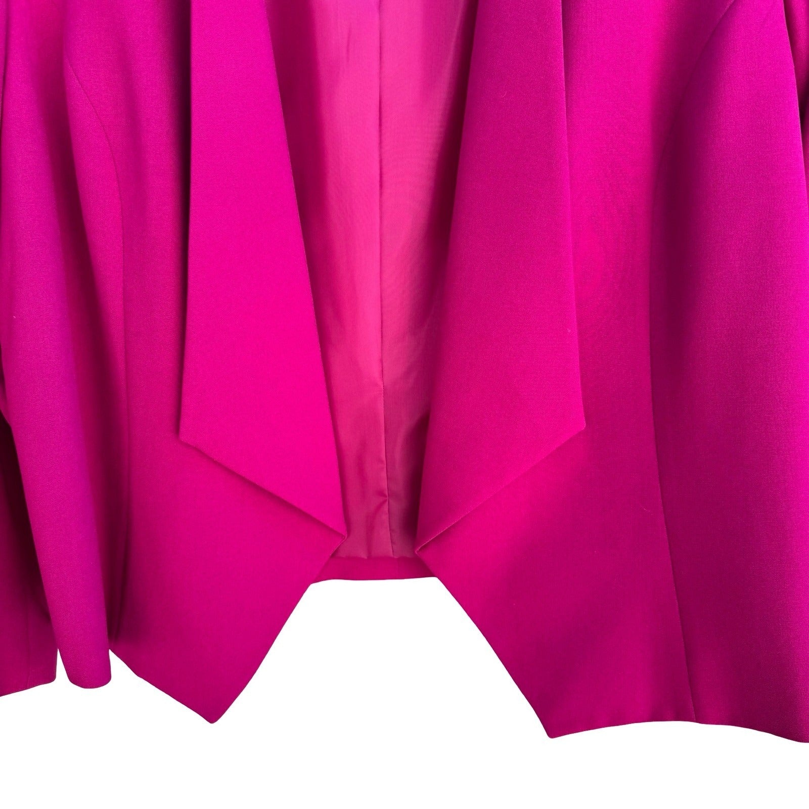 Nine West Tailored Magenta Open Front Draped Blazer Jacket Womens 14 NEW Office