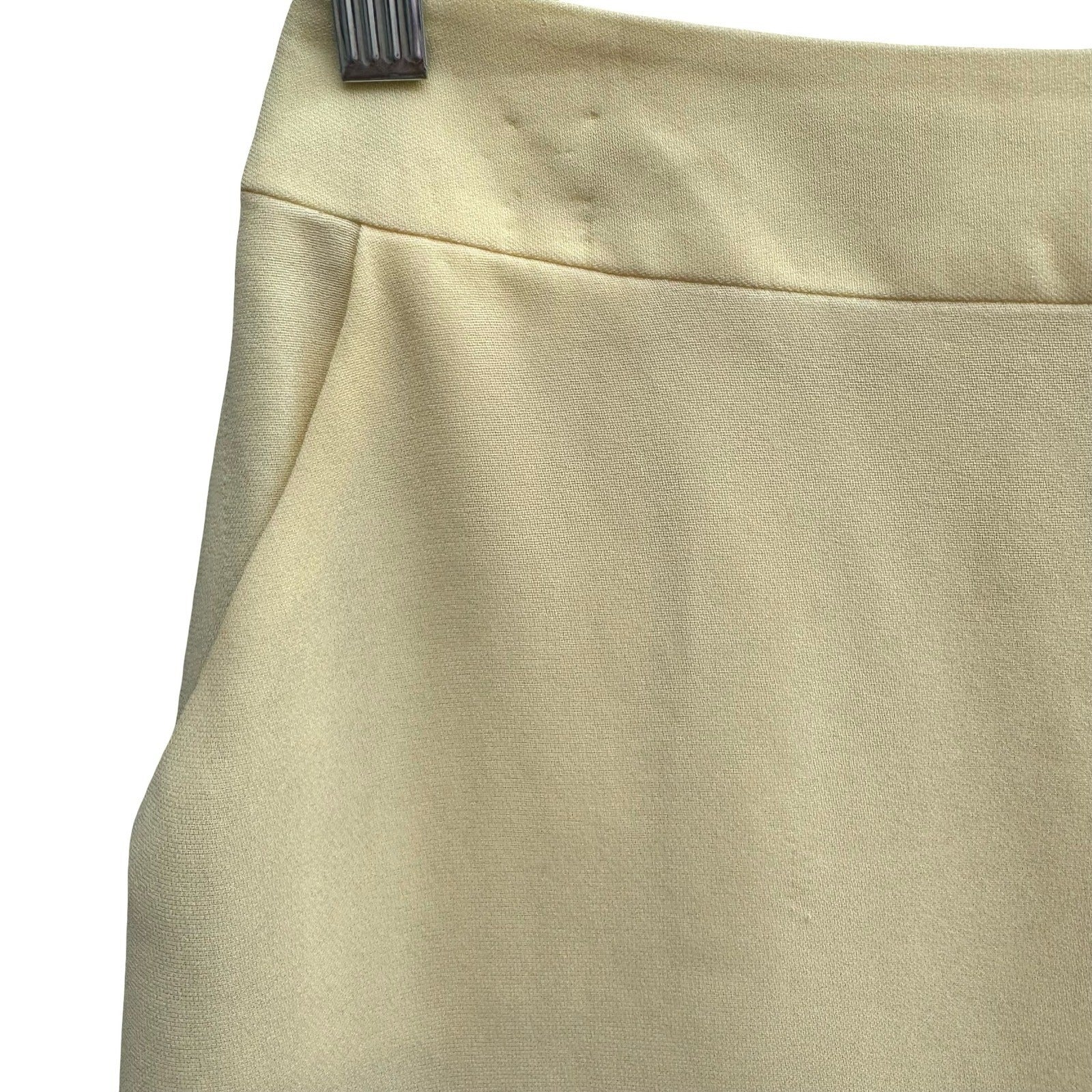 BCBG Max Azria Vintage Y2K 90s Butter Yellow Mini Skirt 8 Minimalist Preppy