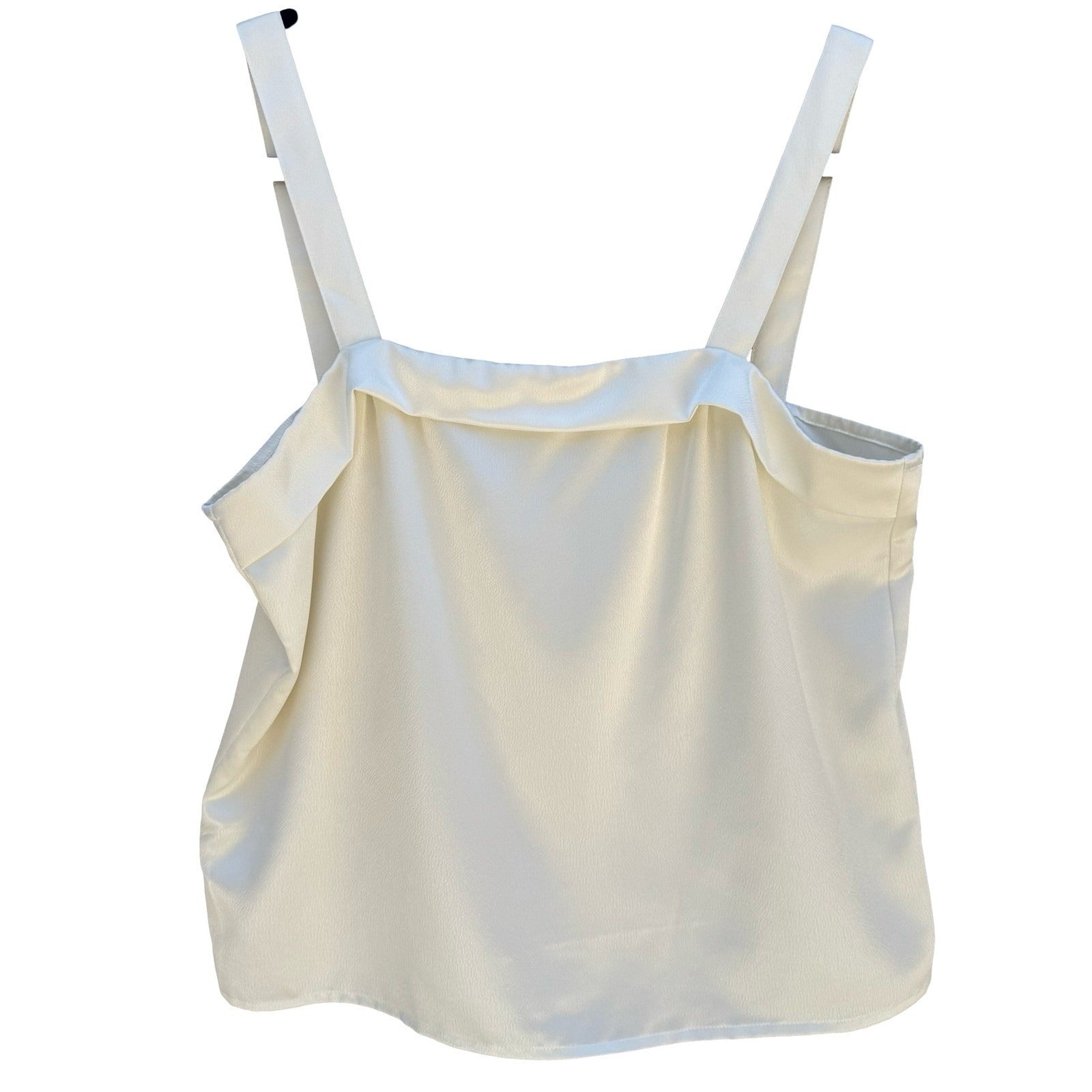 Kasper ASL Nights Vintage 90s Cream Square Neck Evening Camisole Formal Top 10