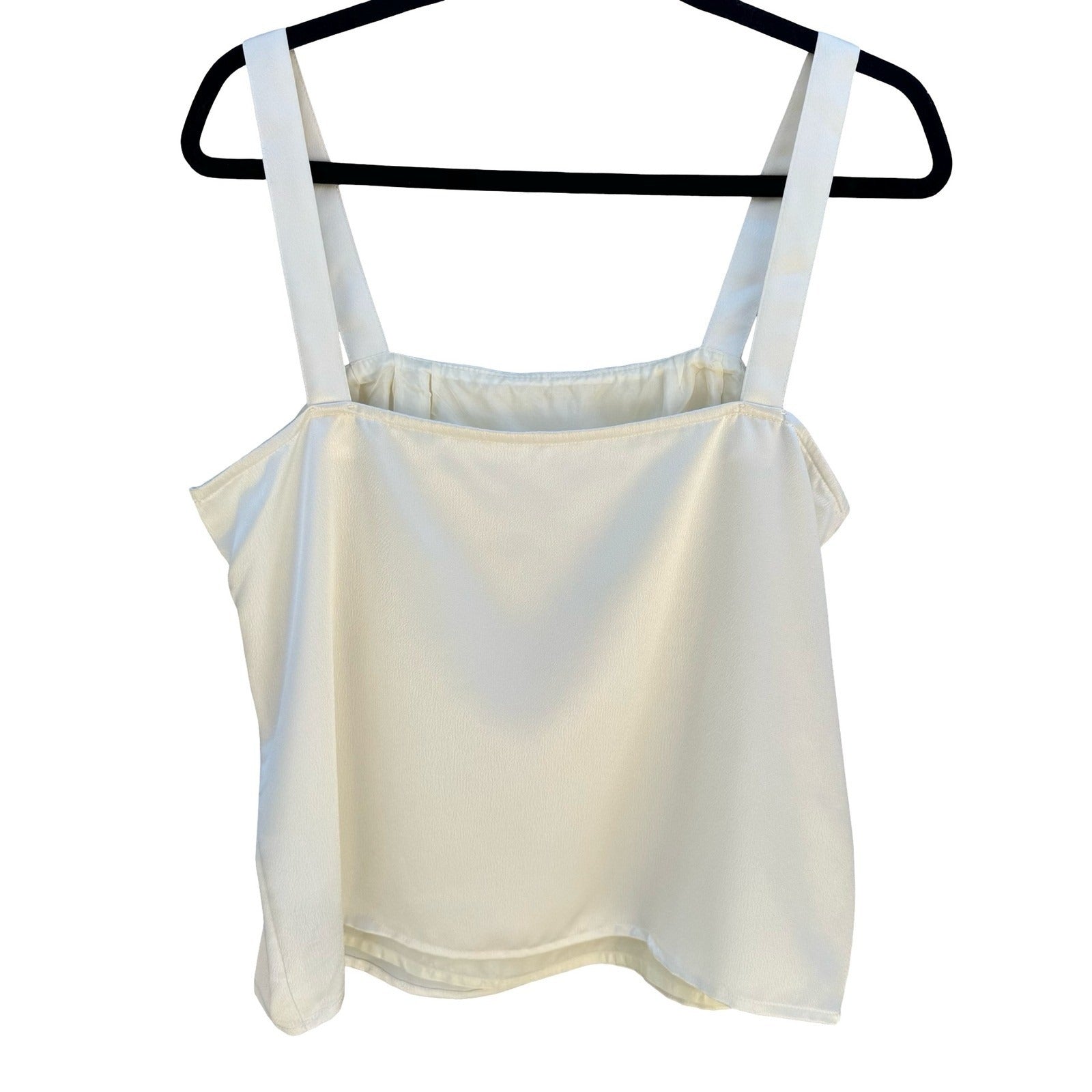 Kasper ASL Nights Vintage 90s Cream Square Neck Evening Camisole Formal Top 10