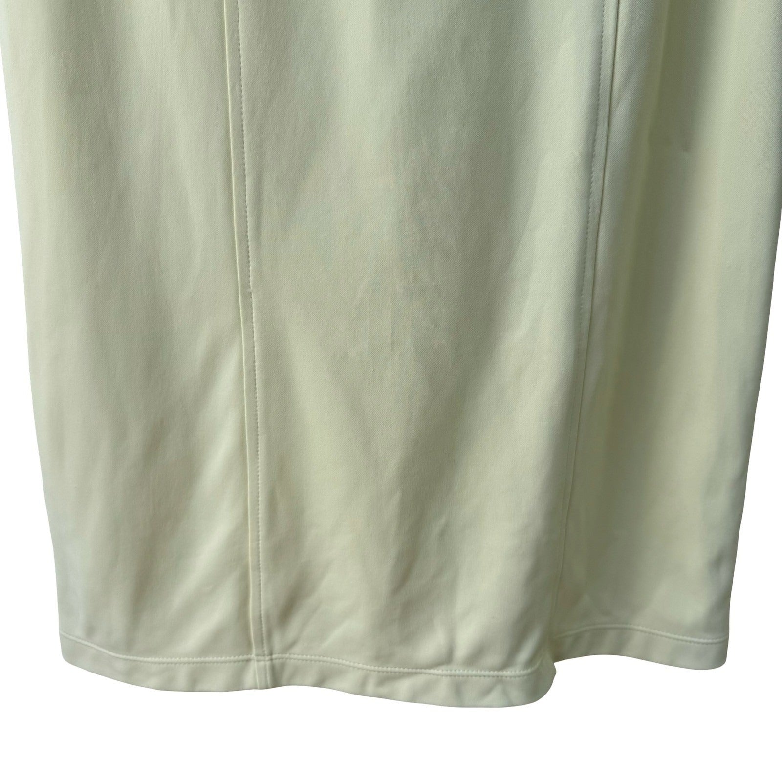 BCBG Max Azria Y2K 90s Butter Yellow Minimalist Seamed Bodycon Pencil Skirt 4