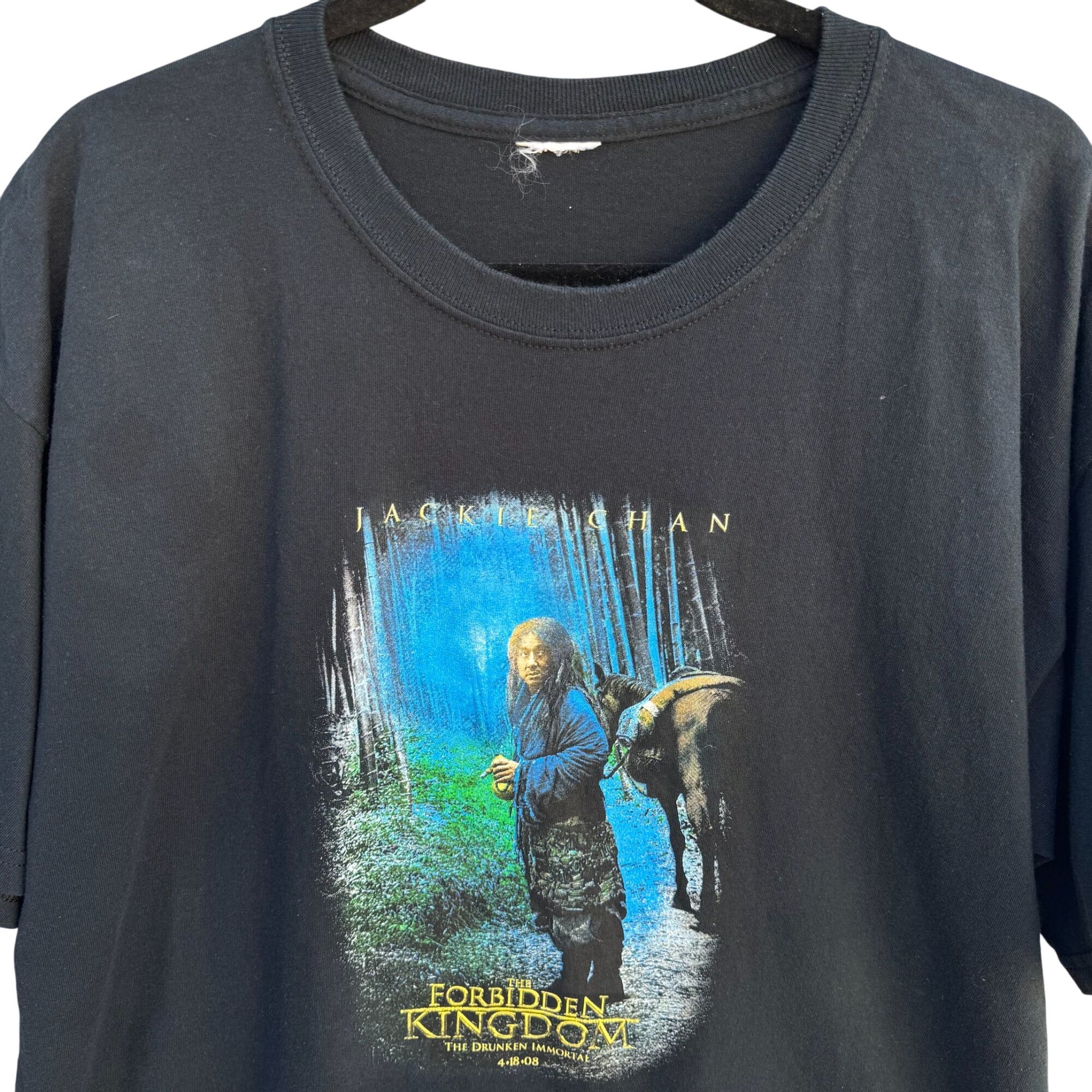 The Forbidden Kingdom Vintage Jackie Chan T-Shirt Black Graphic Tee Lionsgate XL