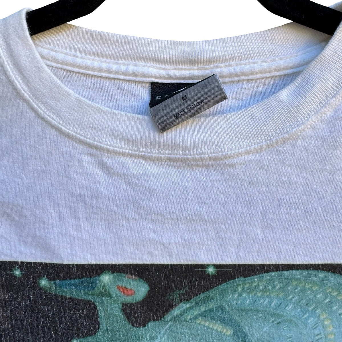 Cheetah Vintage 90s Star Trek USS Enterprise NCC-1701-E Graphic Nerd Tee White M