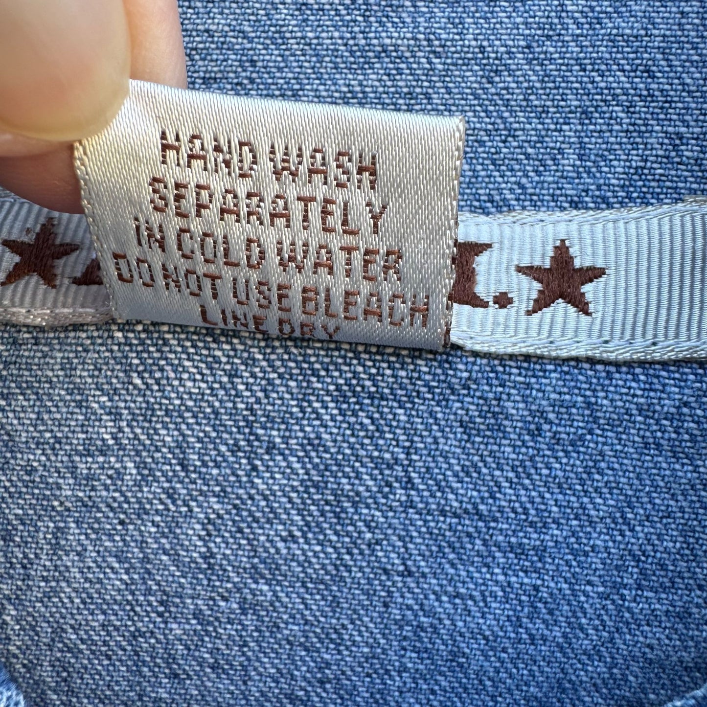 AMI Vintage Womens Short Sleeve Embroidered Cottage Floral Retro Denim Shirt M