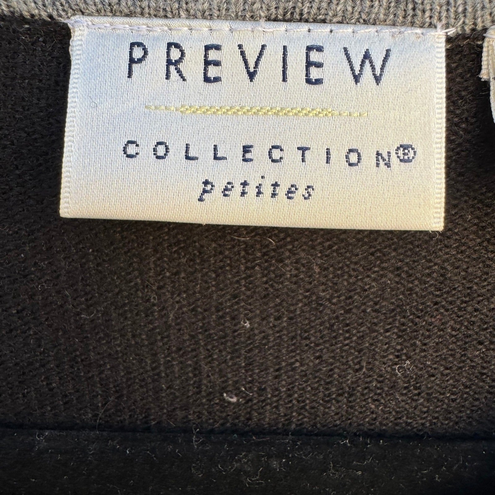 Preview Collection Petites Black Silk Cashmere Blend Button Front Cardigan M