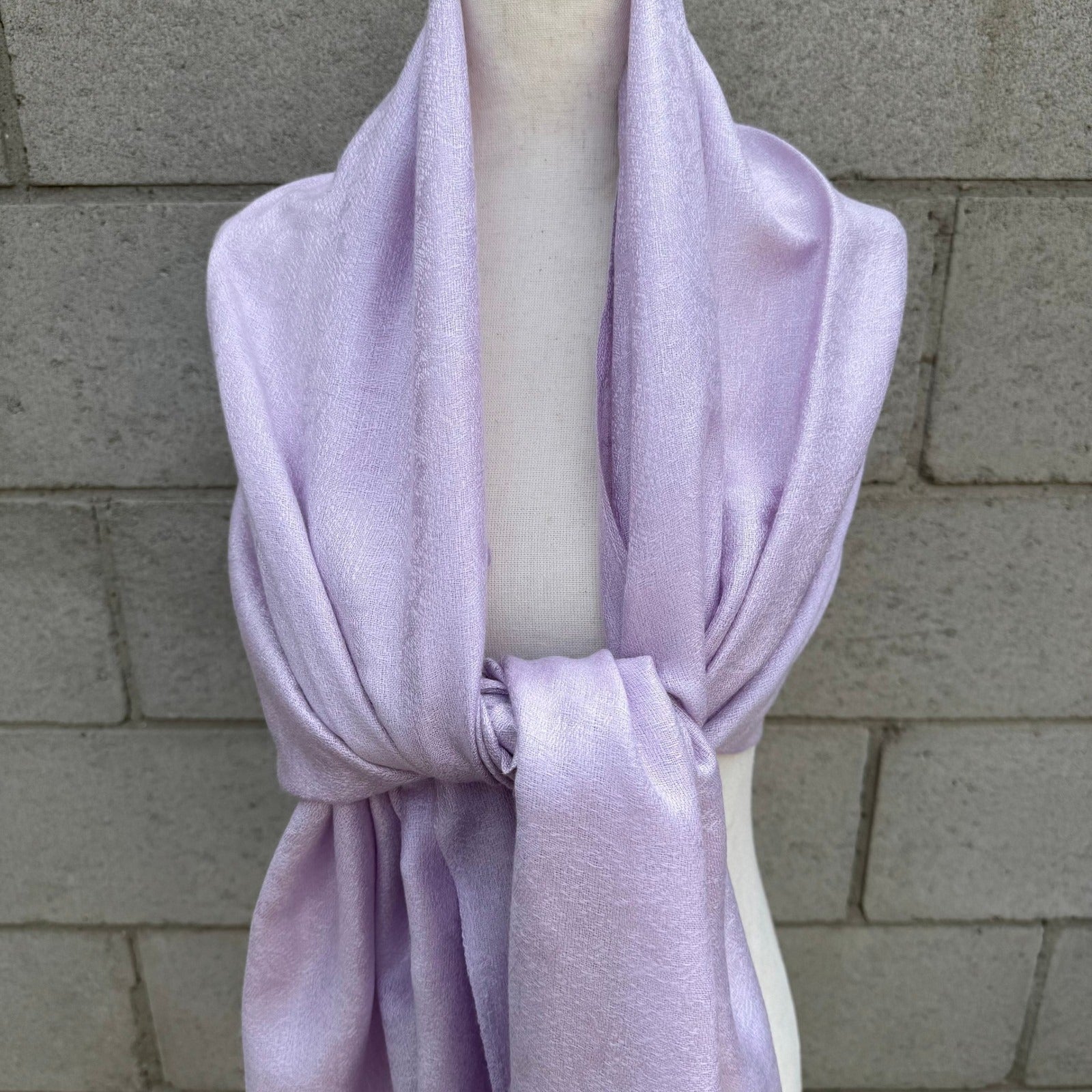 Lavender Paisley Pashmina Shawl Lilac Jacquard Fringe Wrap Scarf Stole Pastel