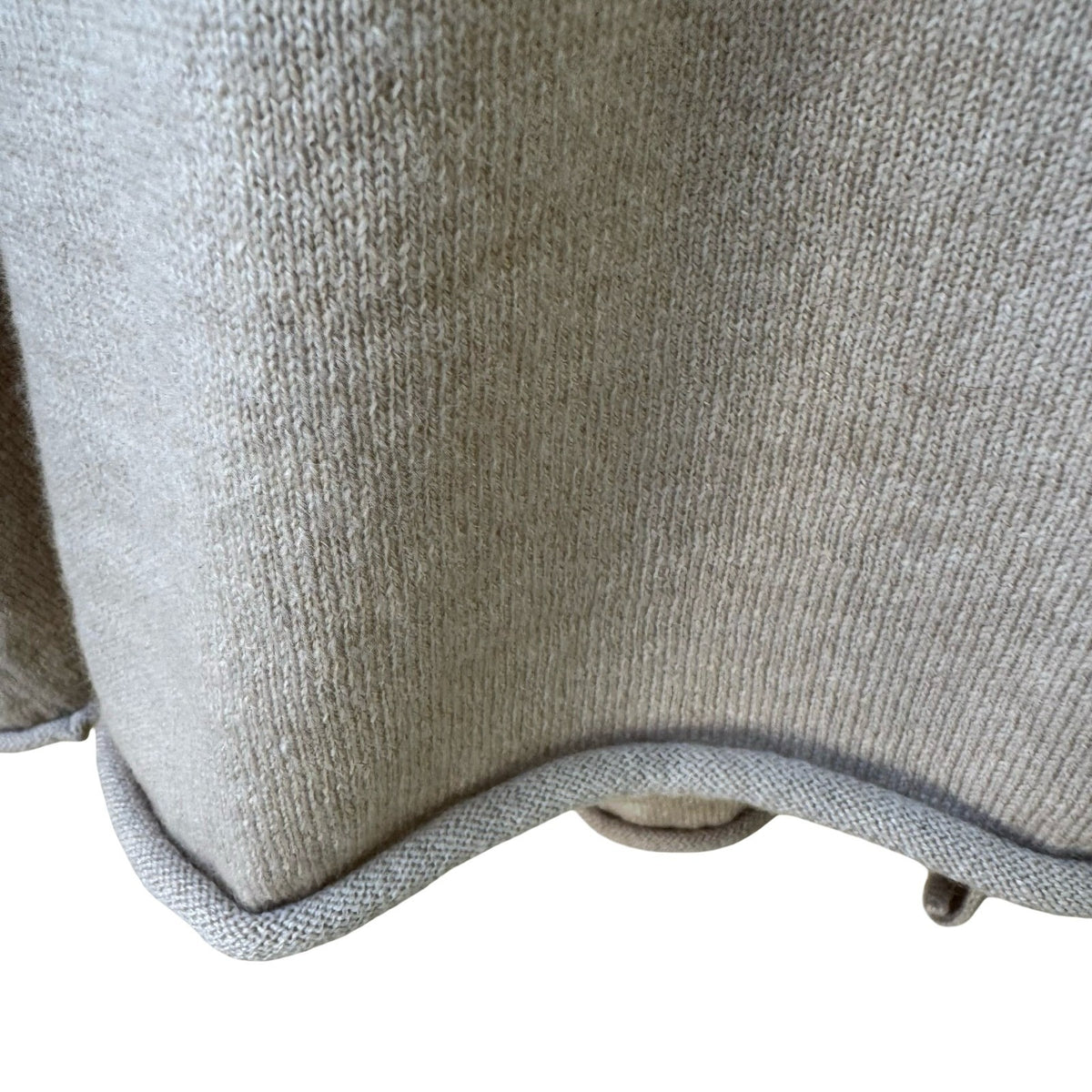 Eileen Fisher 100% Cashmere Minimalist Quiet Luxury Open Front Cardigan Beige M