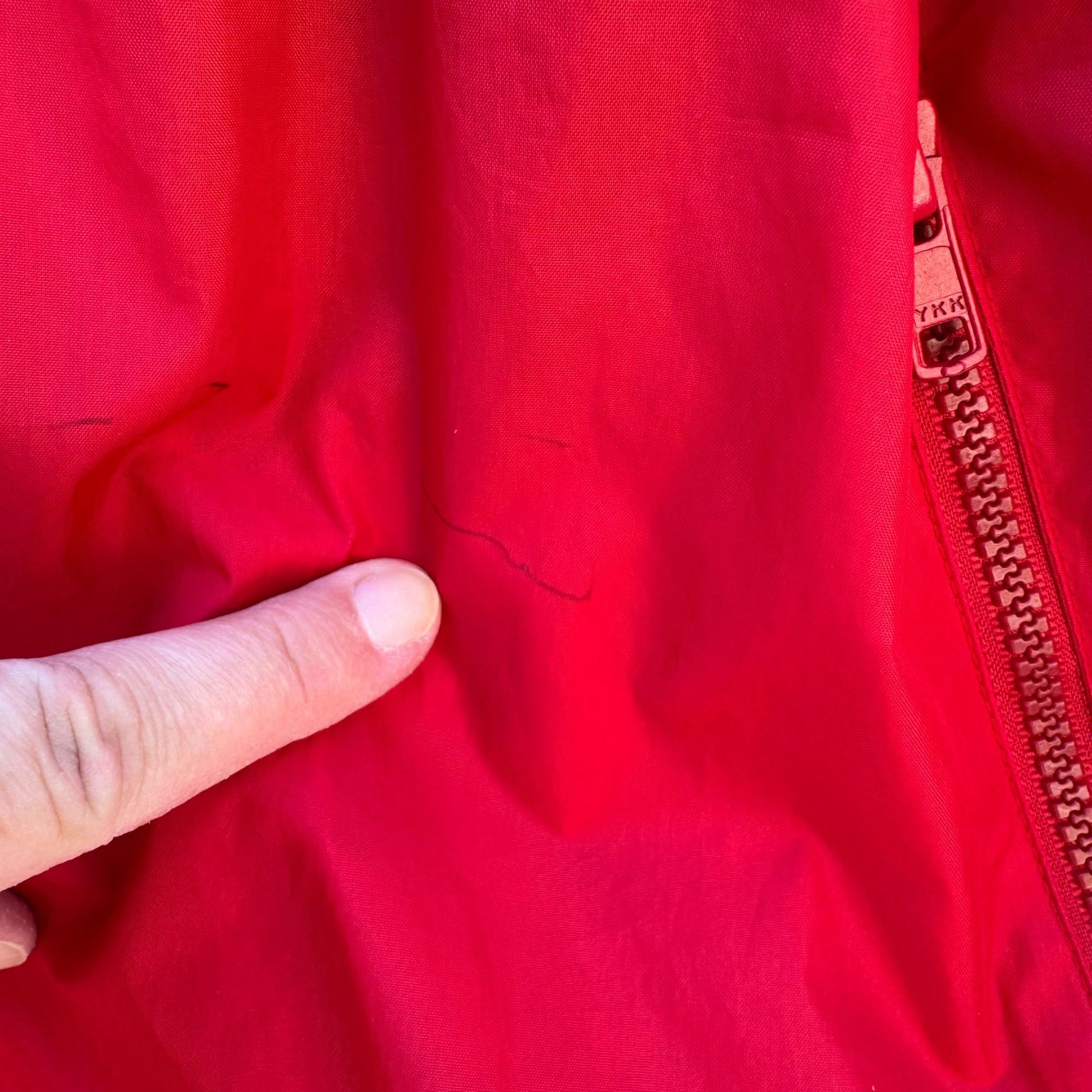 Speedo Vintage Red Navy Hooded Windbreaker Zip Water Resistant Light Jacket XL