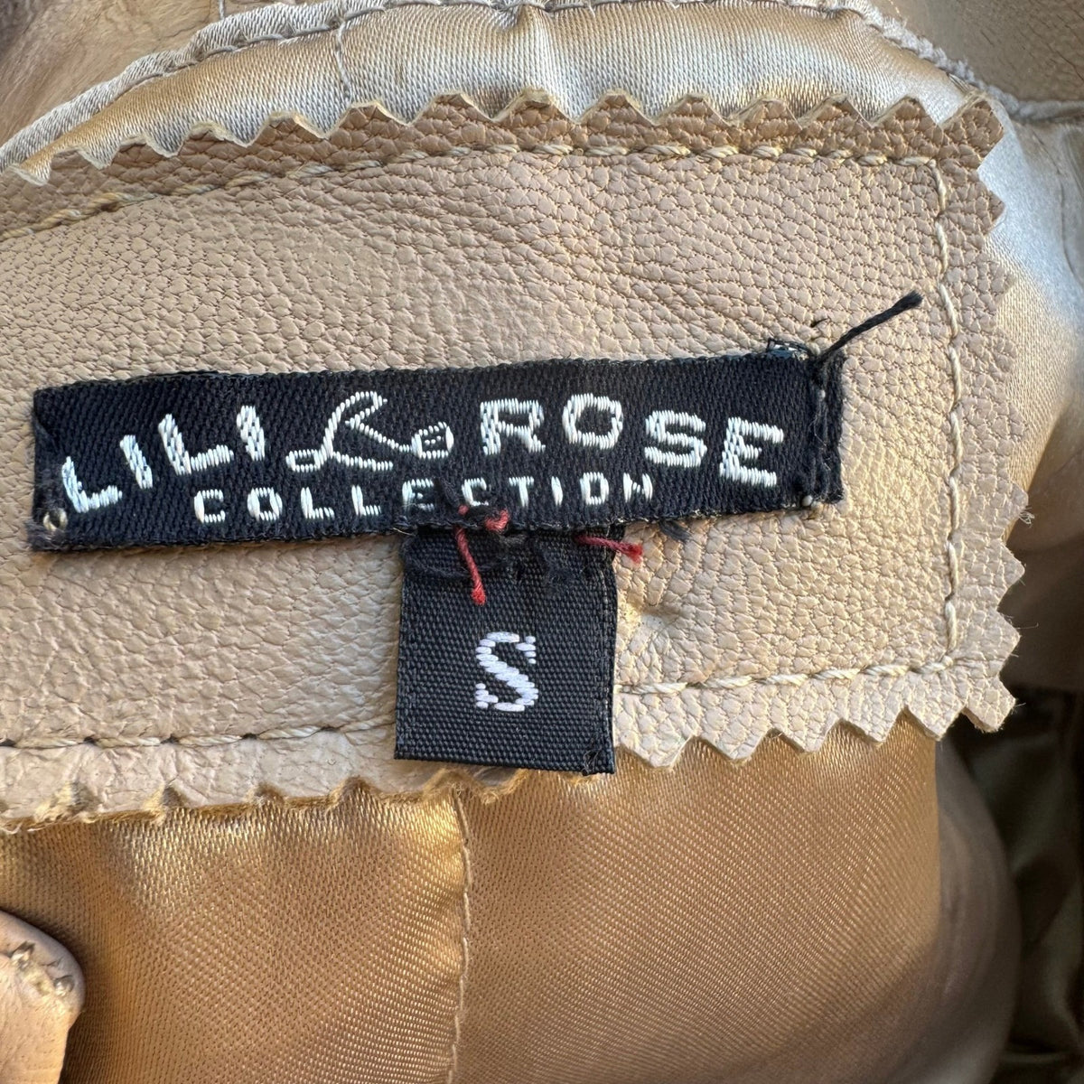 Lili Rose Y2K Minimalist Quiet Luxury Glazed Goat Moto Leather Zip Jacket Tan S
