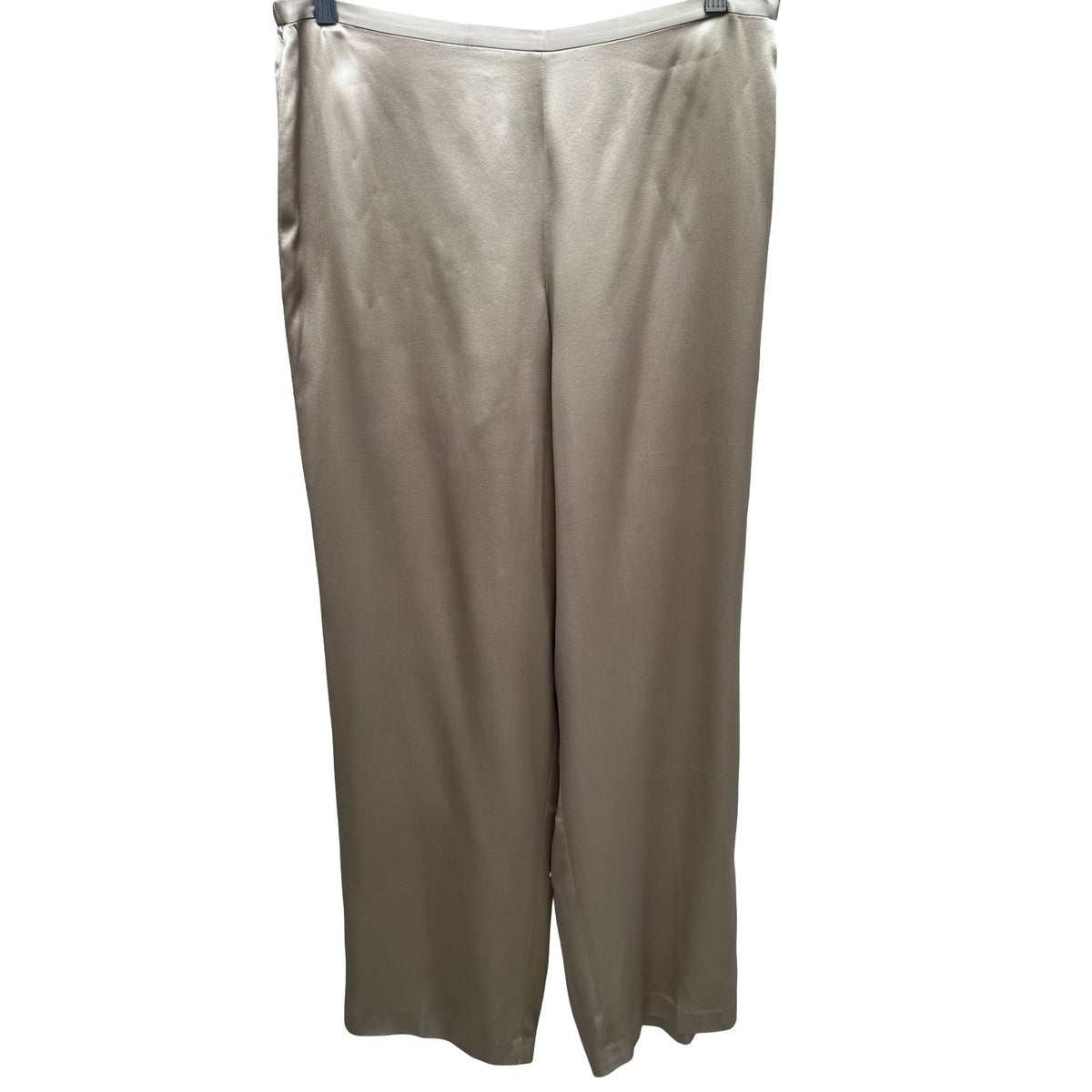 Bloomingdales Silk Minimalist Quiet Luxury Wide Leg Evening Pants Gold 14 NEW