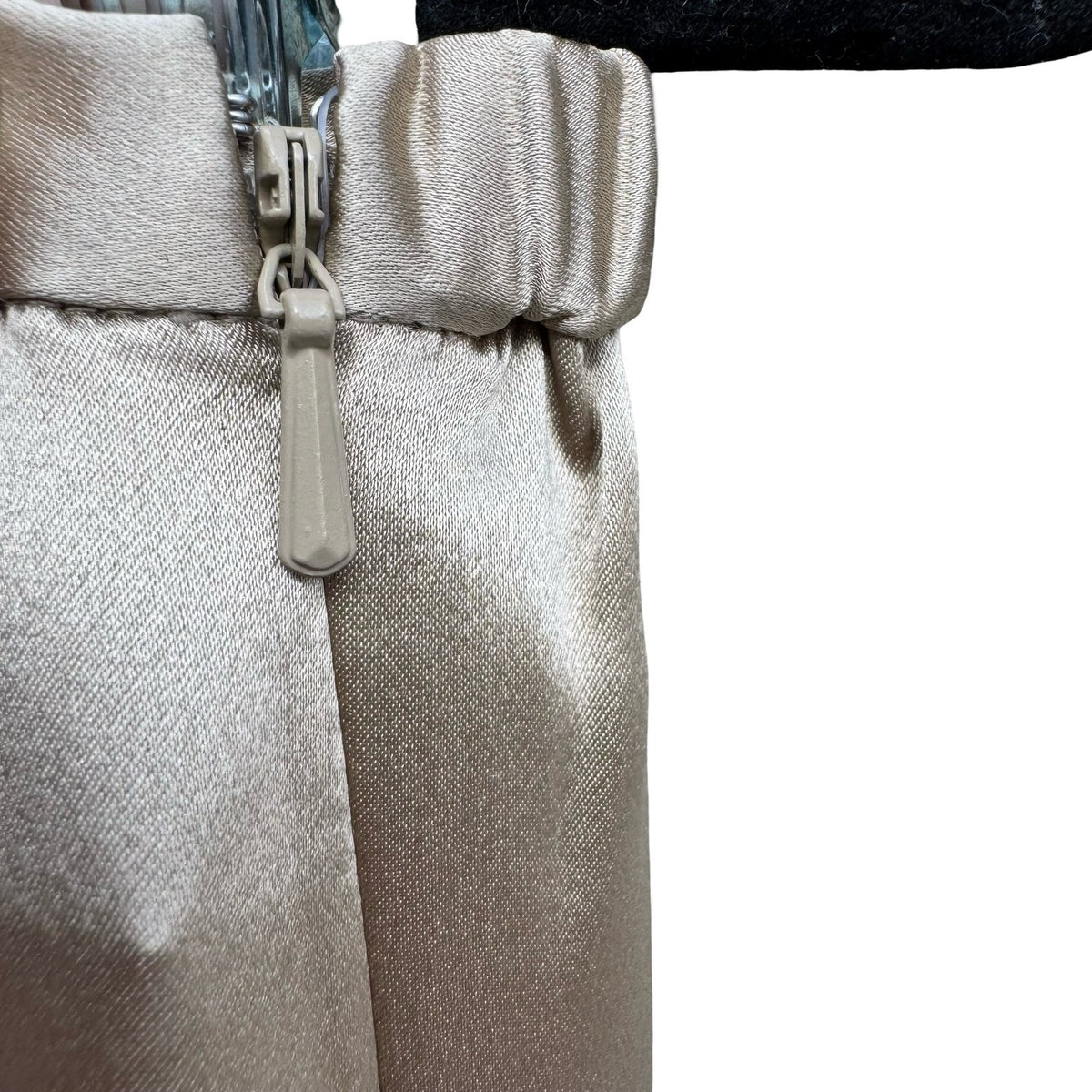 Bloomingdales Silk Minimalist Quiet Luxury Wide Leg Evening Pants Gold 14 NEW