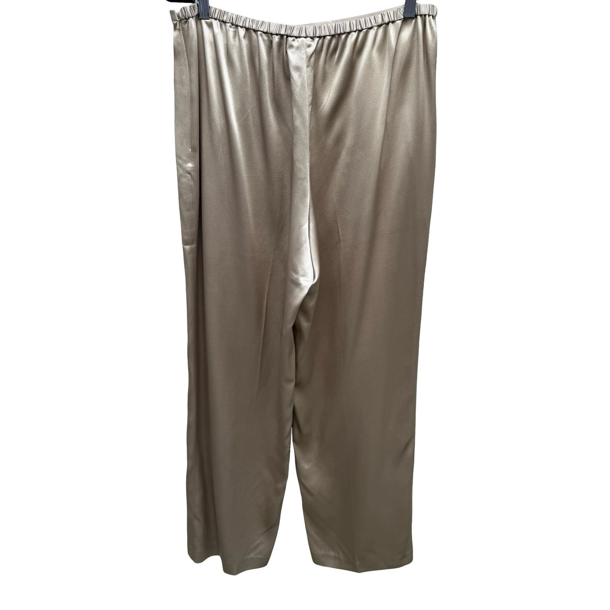 Bloomingdales Silk Minimalist Quiet Luxury Wide Leg Evening Pants Gold 14 NEW
