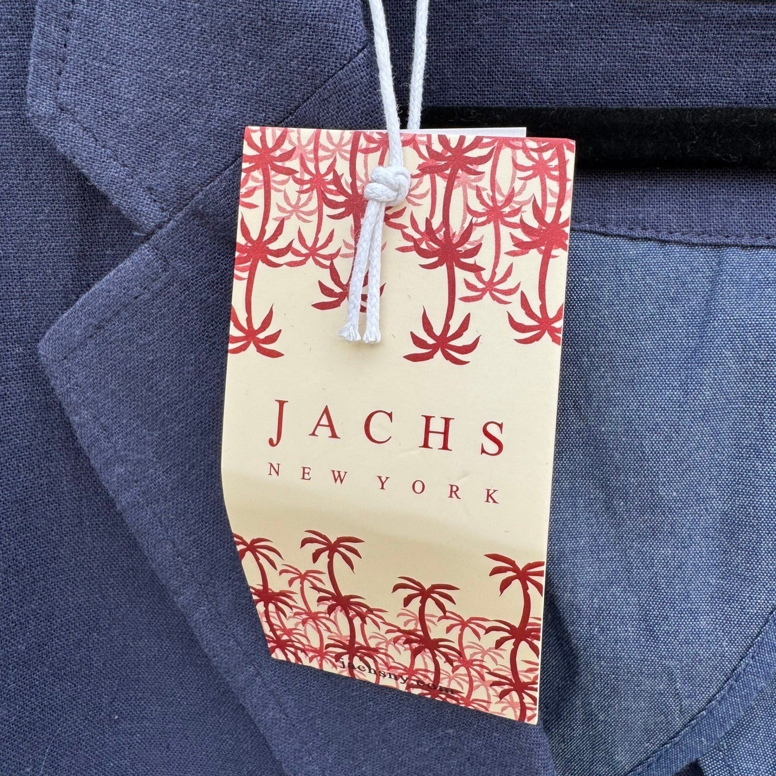 Jachs New York Mens M Southhampton Navy Linen Blazer Sport Coat NEW Coastal