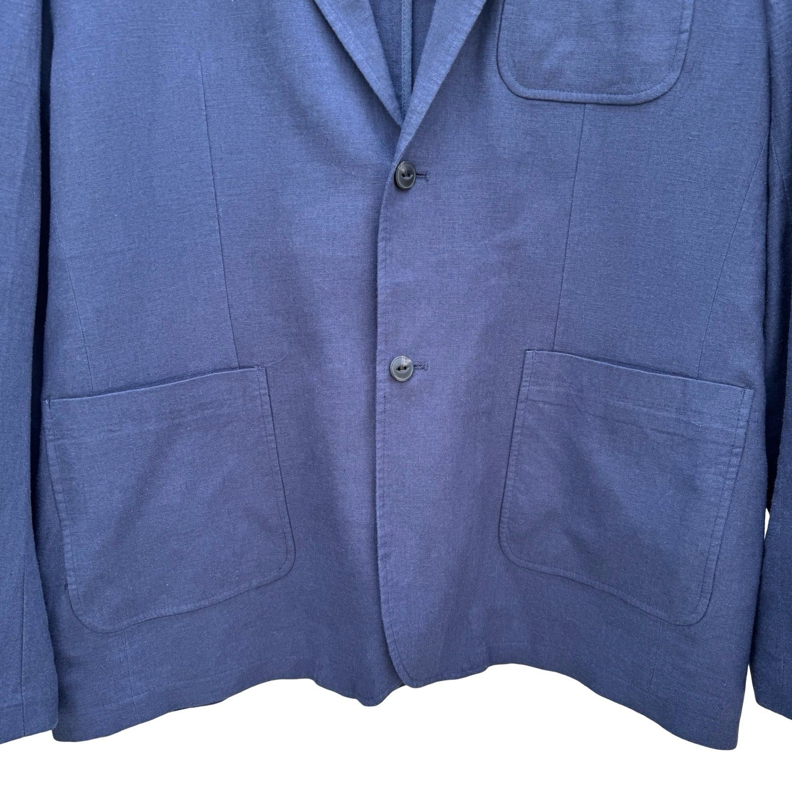 Jachs New York Mens M Southhampton Navy Linen Blazer Sport Coat NEW Coastal