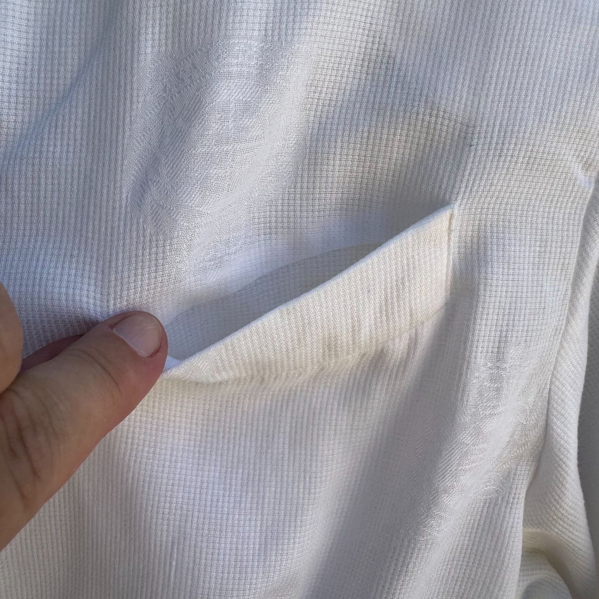 Neiman Marcus Vintage Womens French Cotton V Neck Cropped Peplum Hem Blouse 10