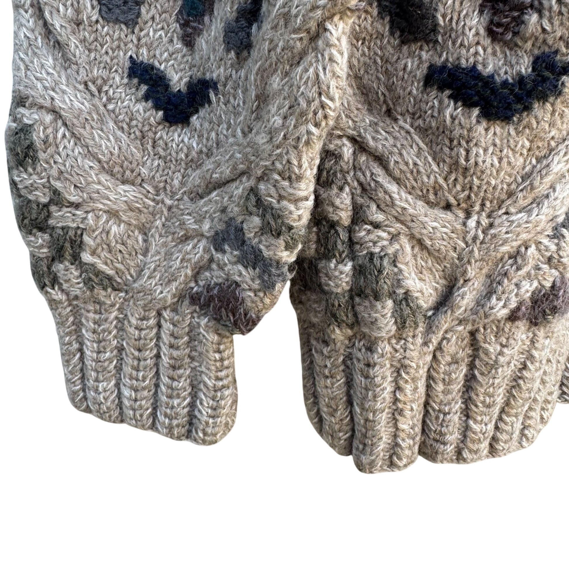 Boston Traders Vintage Mens Geometric Pattern Crewneck Heavy Wool Knit Sweater 2X