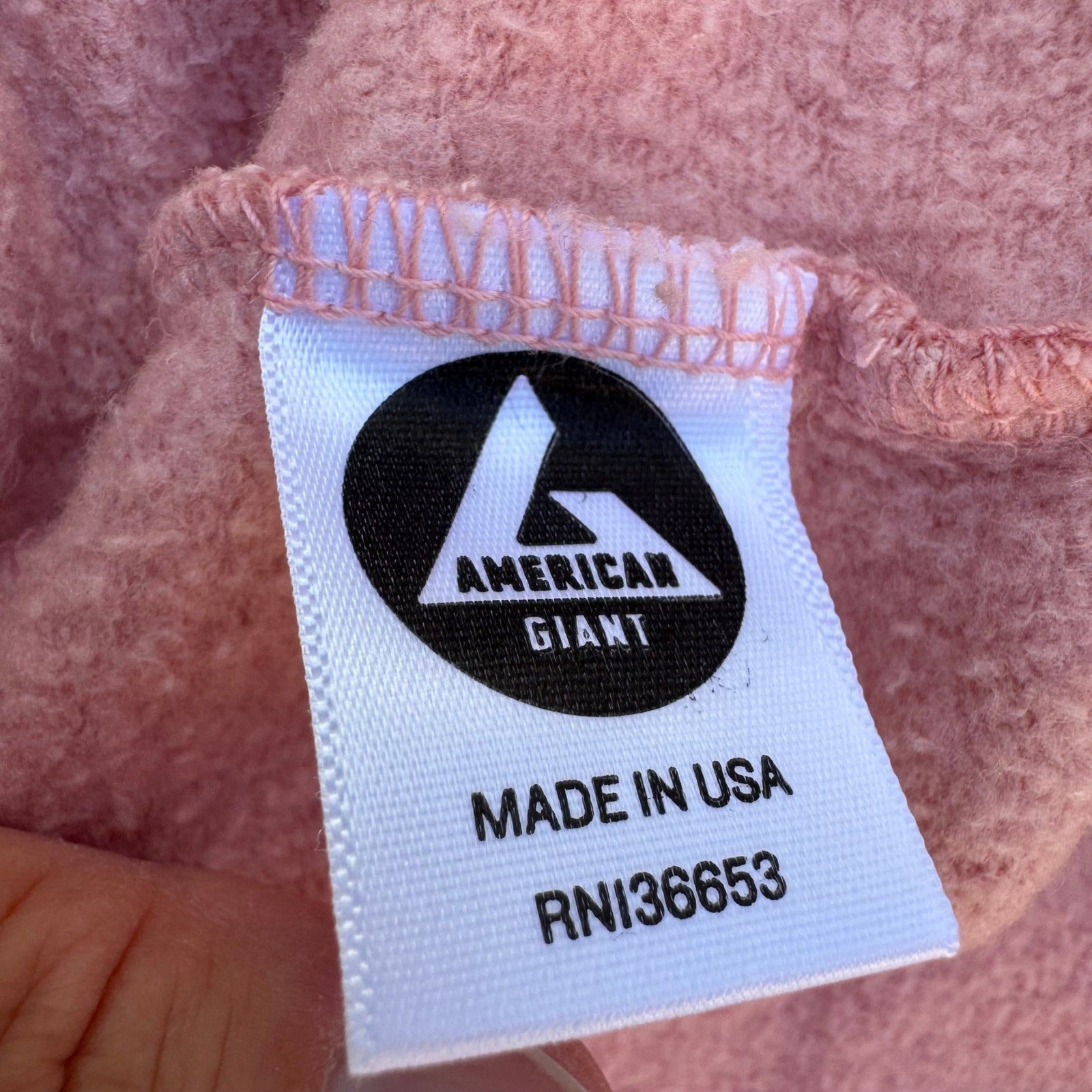 American Giant Sustainable US Supima Cotton Micro Modal Zip Hoodie Pink Womens S