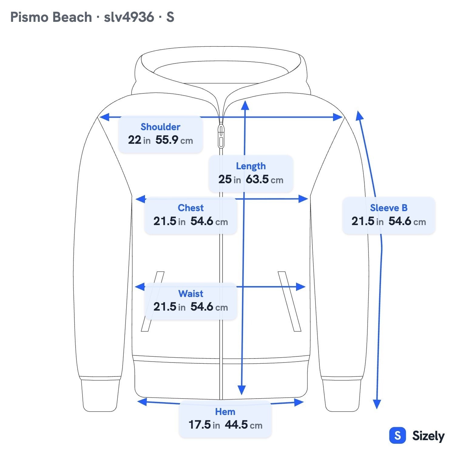 Hill Heavyweight Pismo Beach Surf Beach Woody Wagon Zip Hoodie USA Navy Mens S