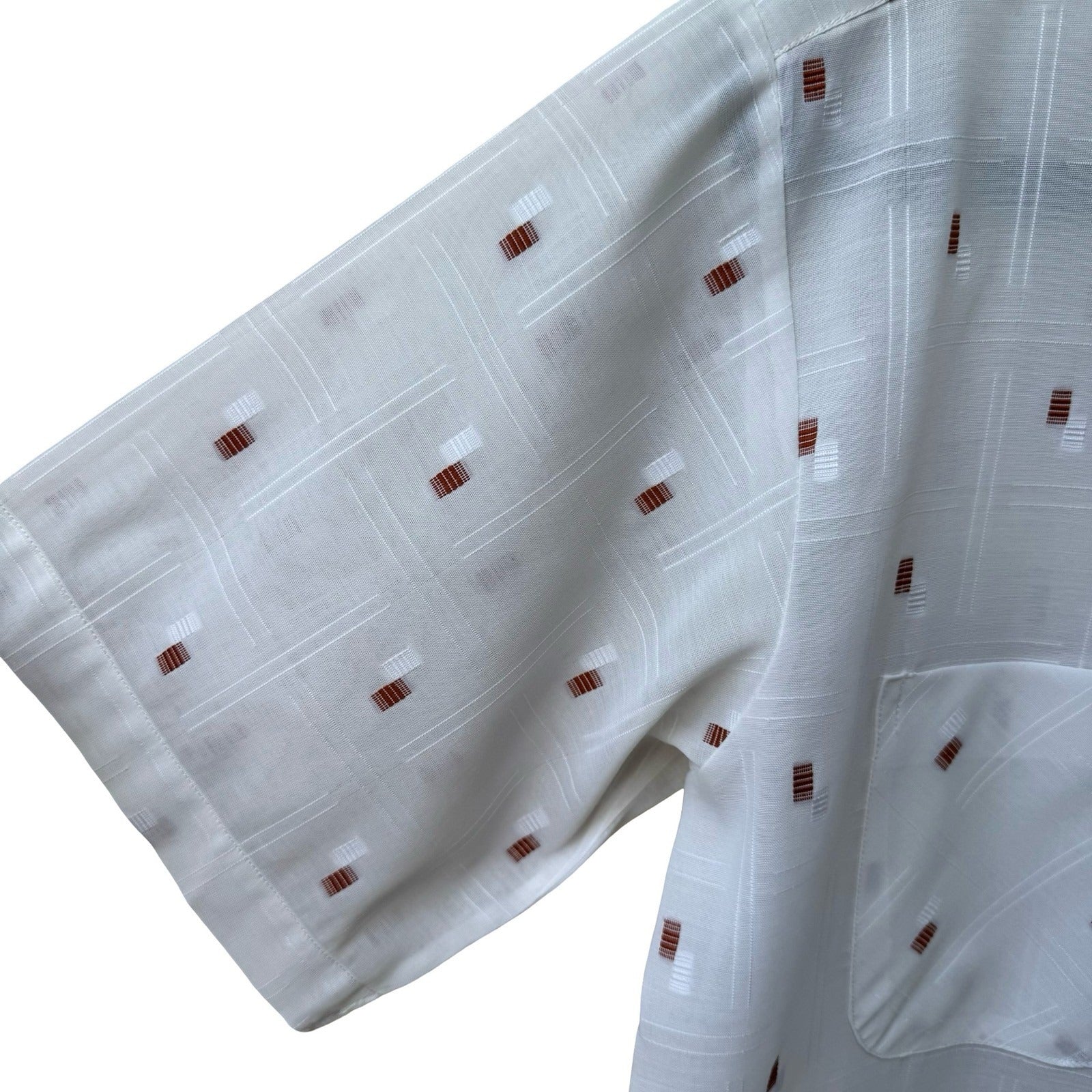 Sindaedo Vintage 60s 70s Mid Century Mod Camp Collar Dadaist Shirt Rockabilly L
