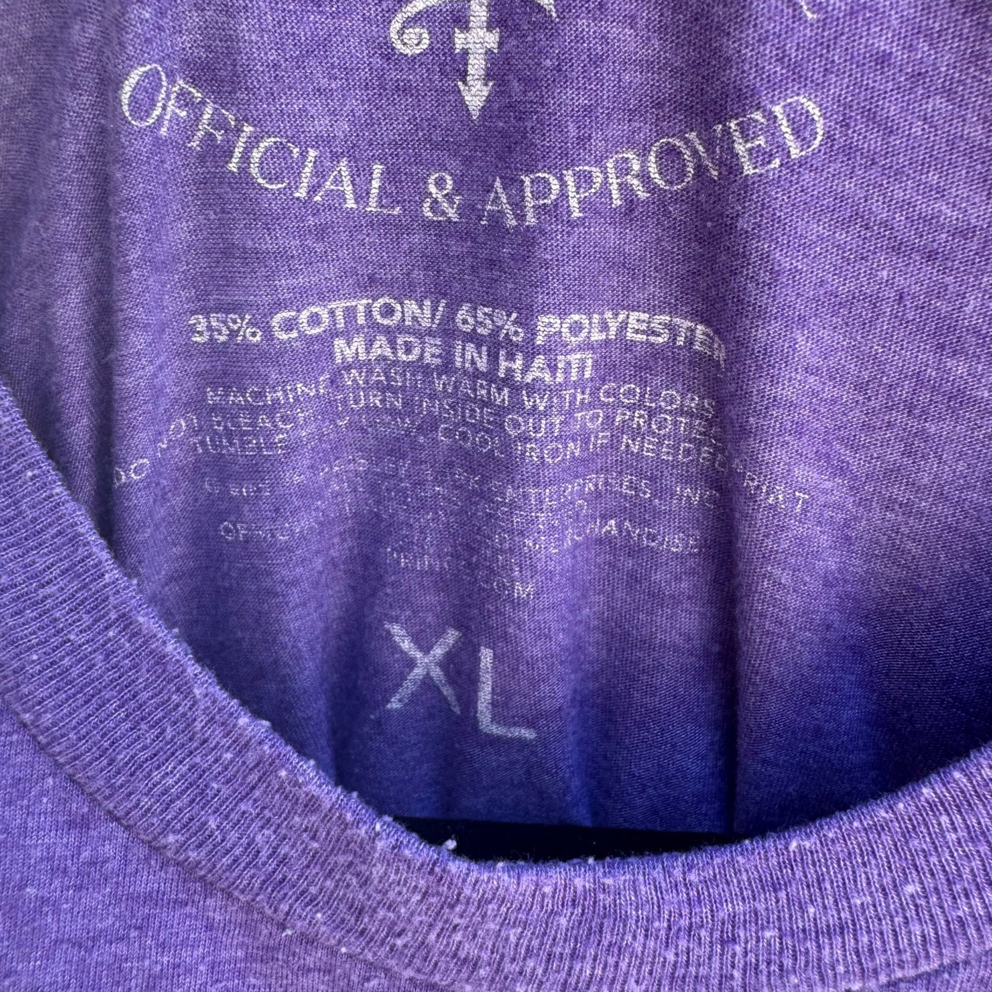 Paisley Park Purple Graphic T-Shirt XL Officially Approved By The Prince Estate