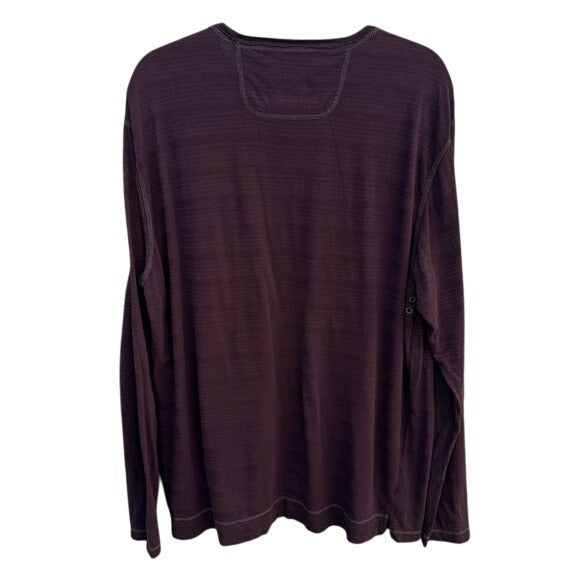 Tommy Bahama Silk Blend Mens Long Sleeve Brown Casual Athleisure Pocket Shirt L