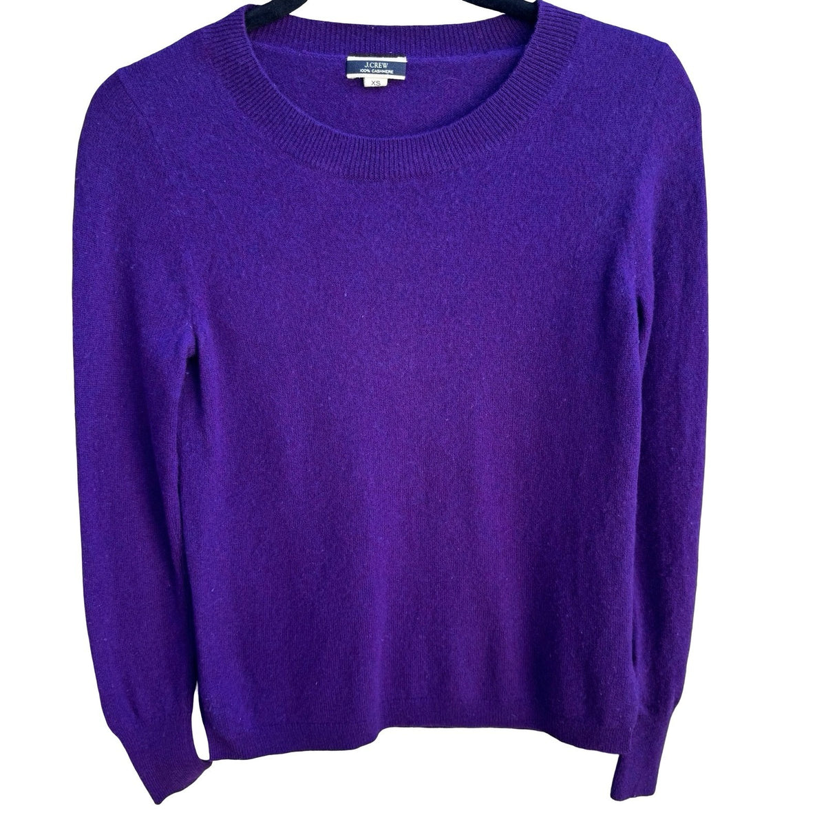 J Crew 100% Cashmere Quiet Luxury Minimalist Softcore Preppy Sweater Purple XS