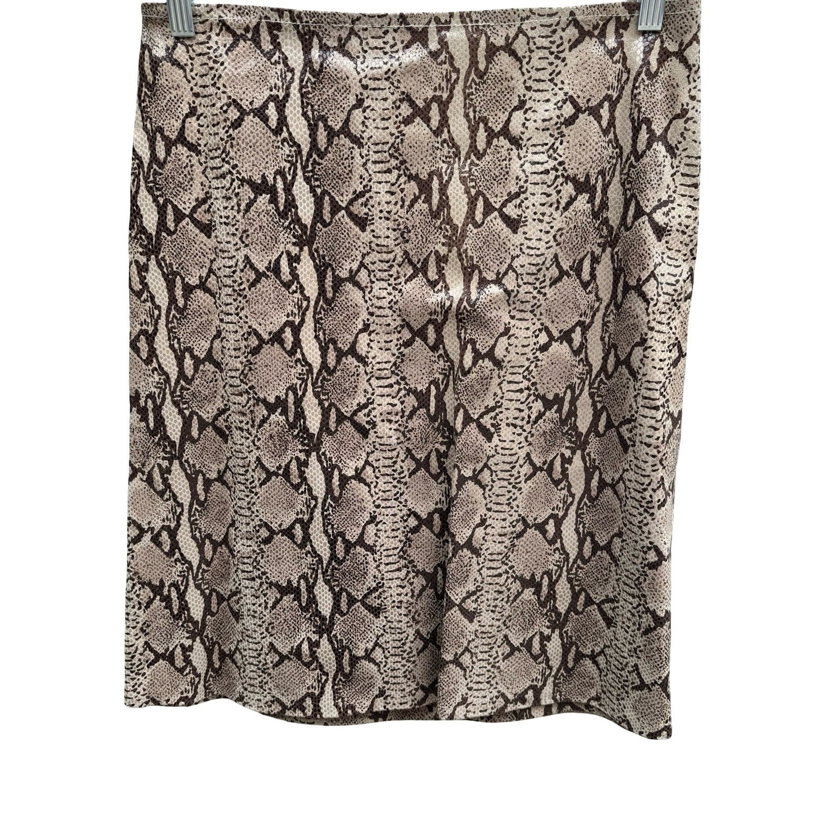 Lily Cheung Vintage Y2K Snakeskin Leather Mob Wife Indie Sleaze Pencil Skirt 6