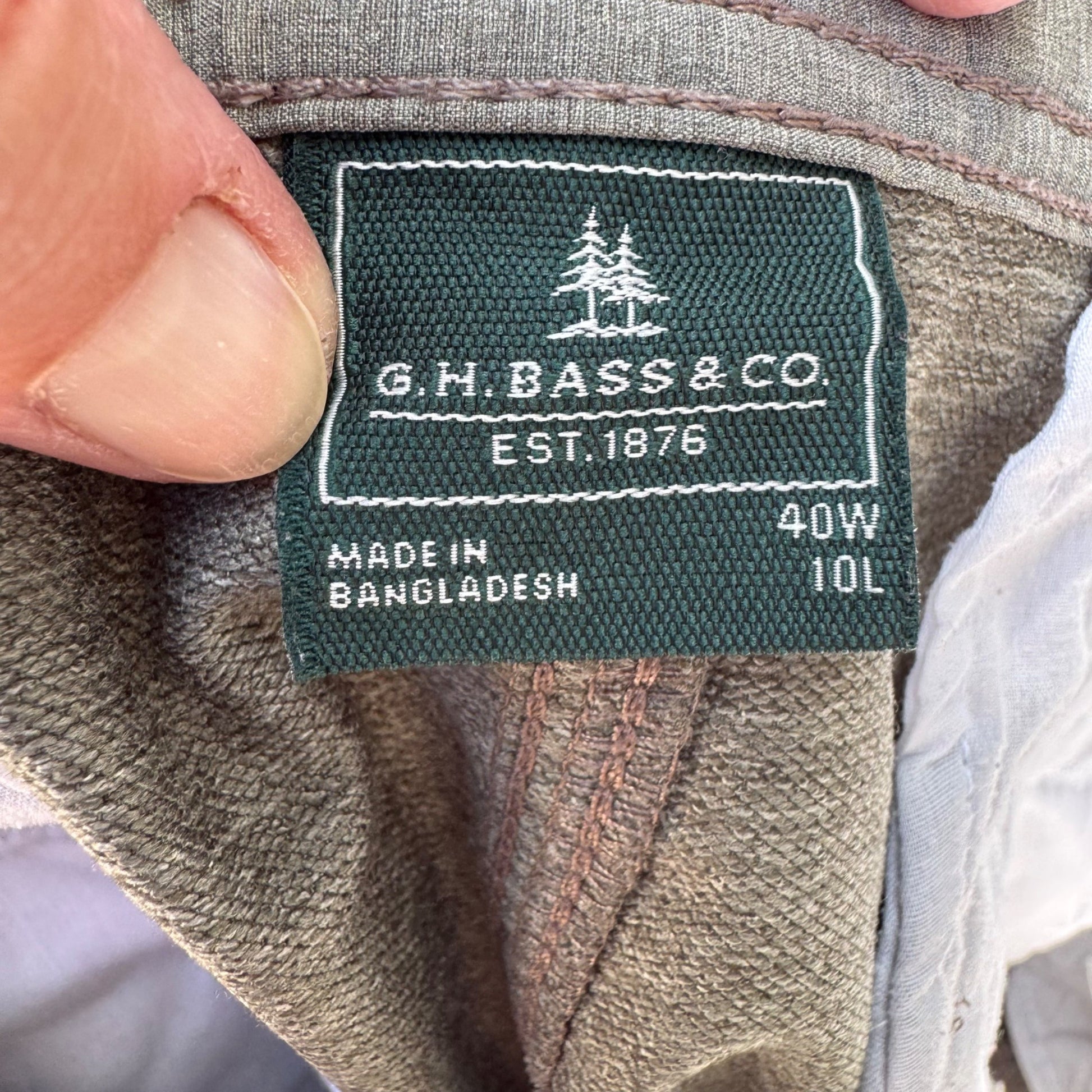 G.H. Bass & Co Mens Gray Casual Outdoor Durable Lightweight Flat Front Shorts 40