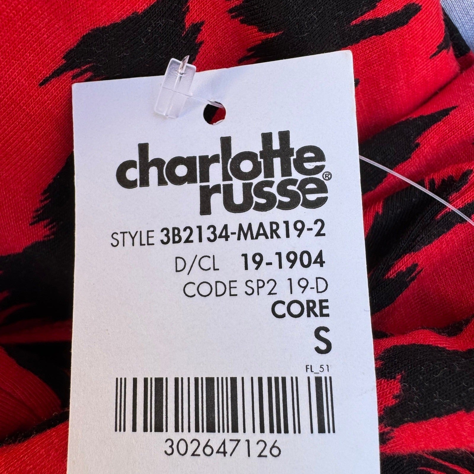 Charlotte Russe Red Black Leopard Print Maxi Skirt Side Slit NWT Small 3B2134
