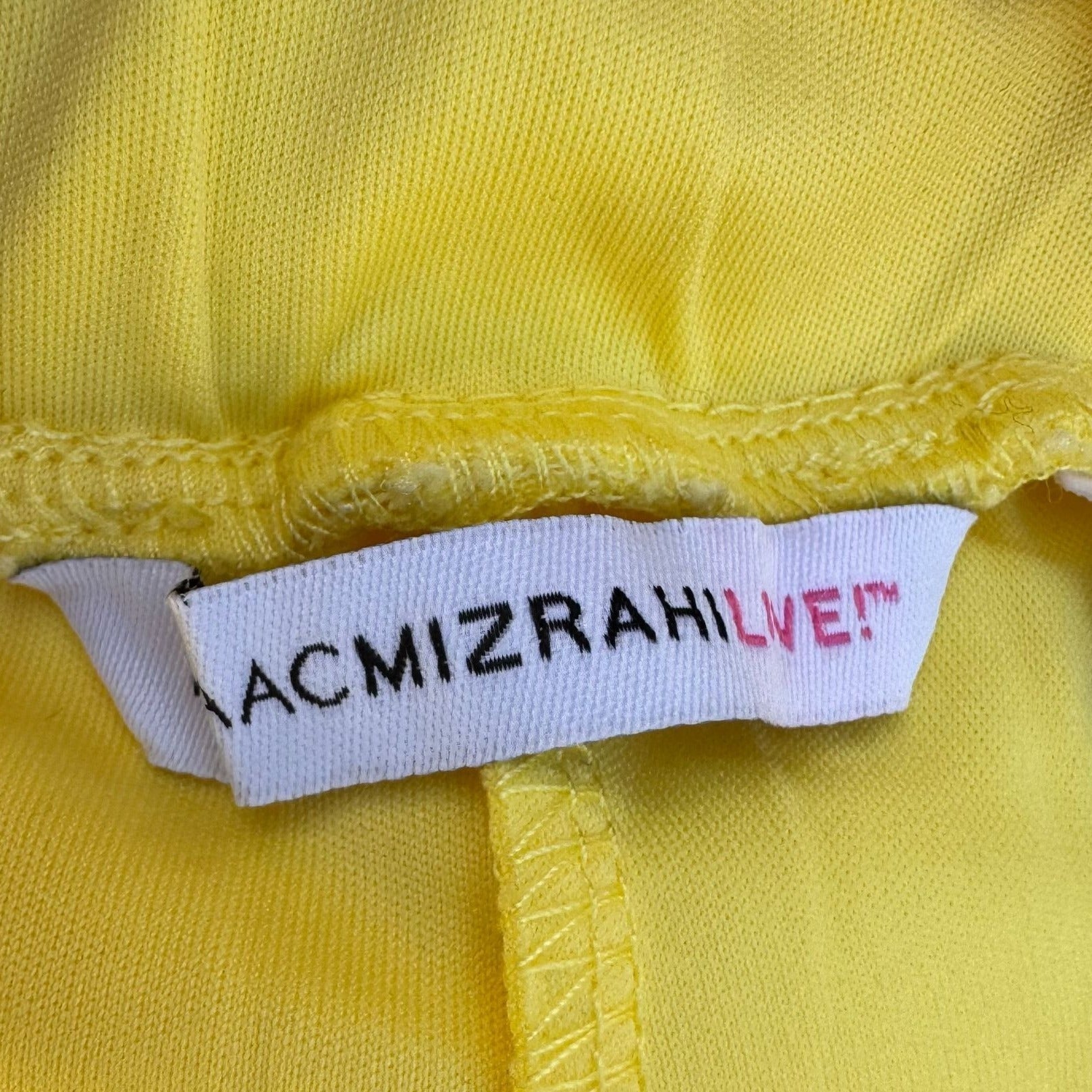 Isaac Mizrahi Live Womens Yellow Lace Overlay Elastic Waist Lined Wide Leg Pants