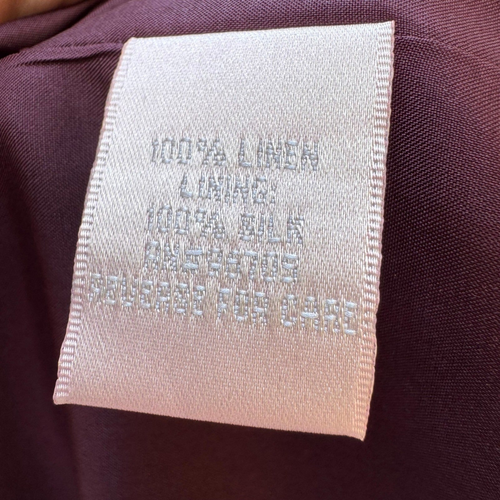 Rebecca Taylor Coquette Quiet Luxury Linen Contrast Stitch Cropped Jacket Plum 2