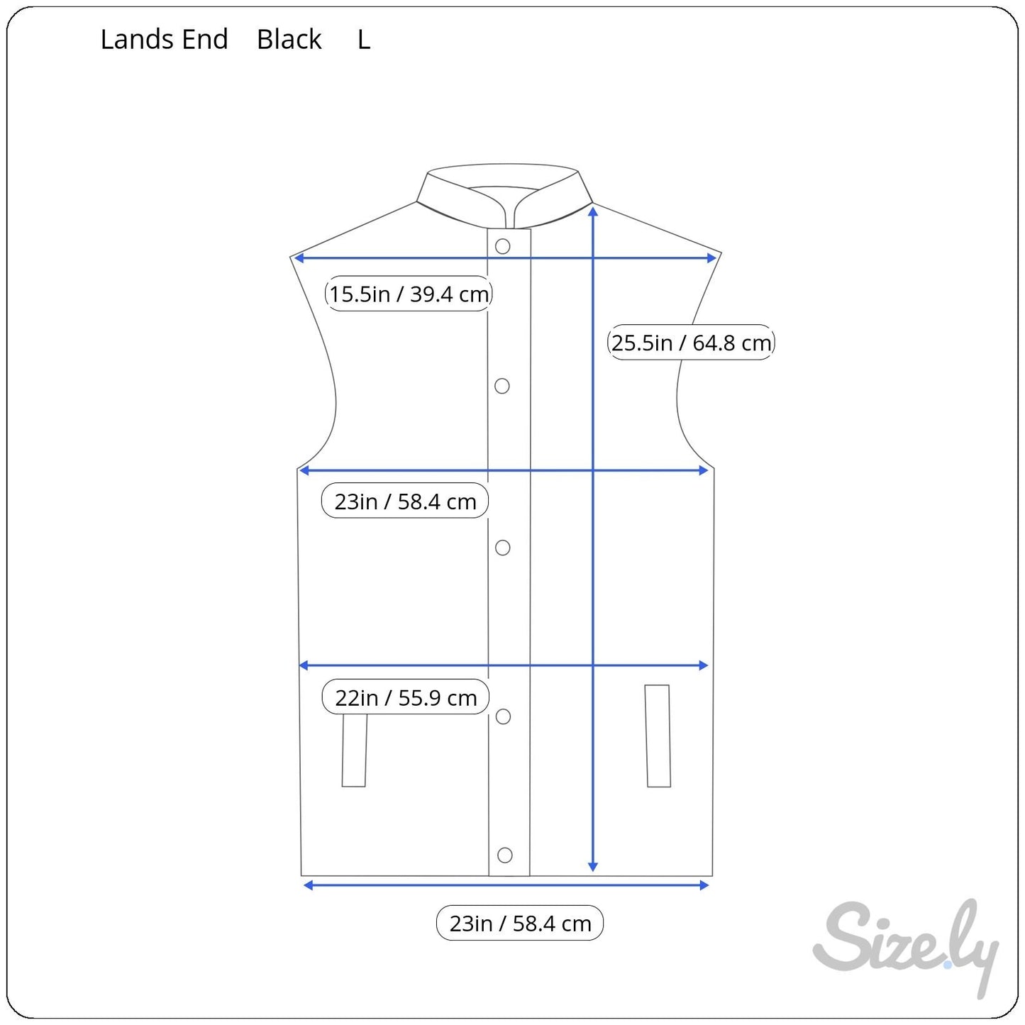 Lands End Mens Black Polartec Aircore 100 Fleece Outdoor Rugged Cozy Vest L