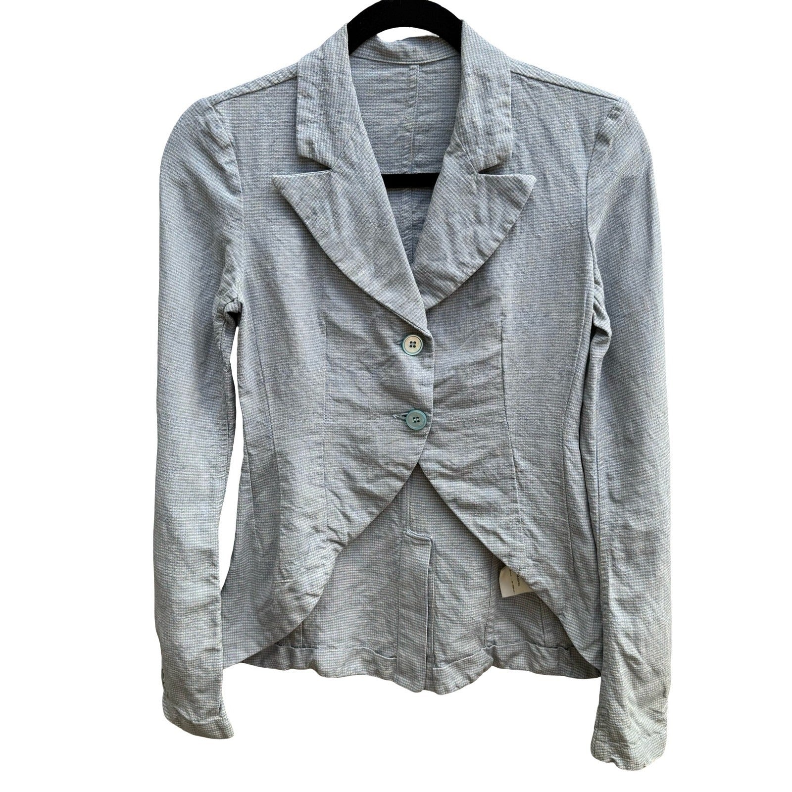 Cool Hunting People 100% Italian Flax Linen Cutaway Blazer Jacket Equestrian XS