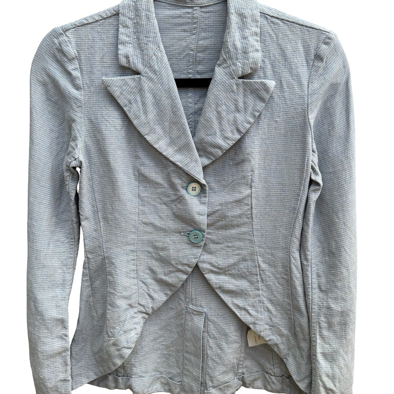 Cool Hunting People 100% Italian Flax Linen Cutaway Blazer Jacket Equestrian XS