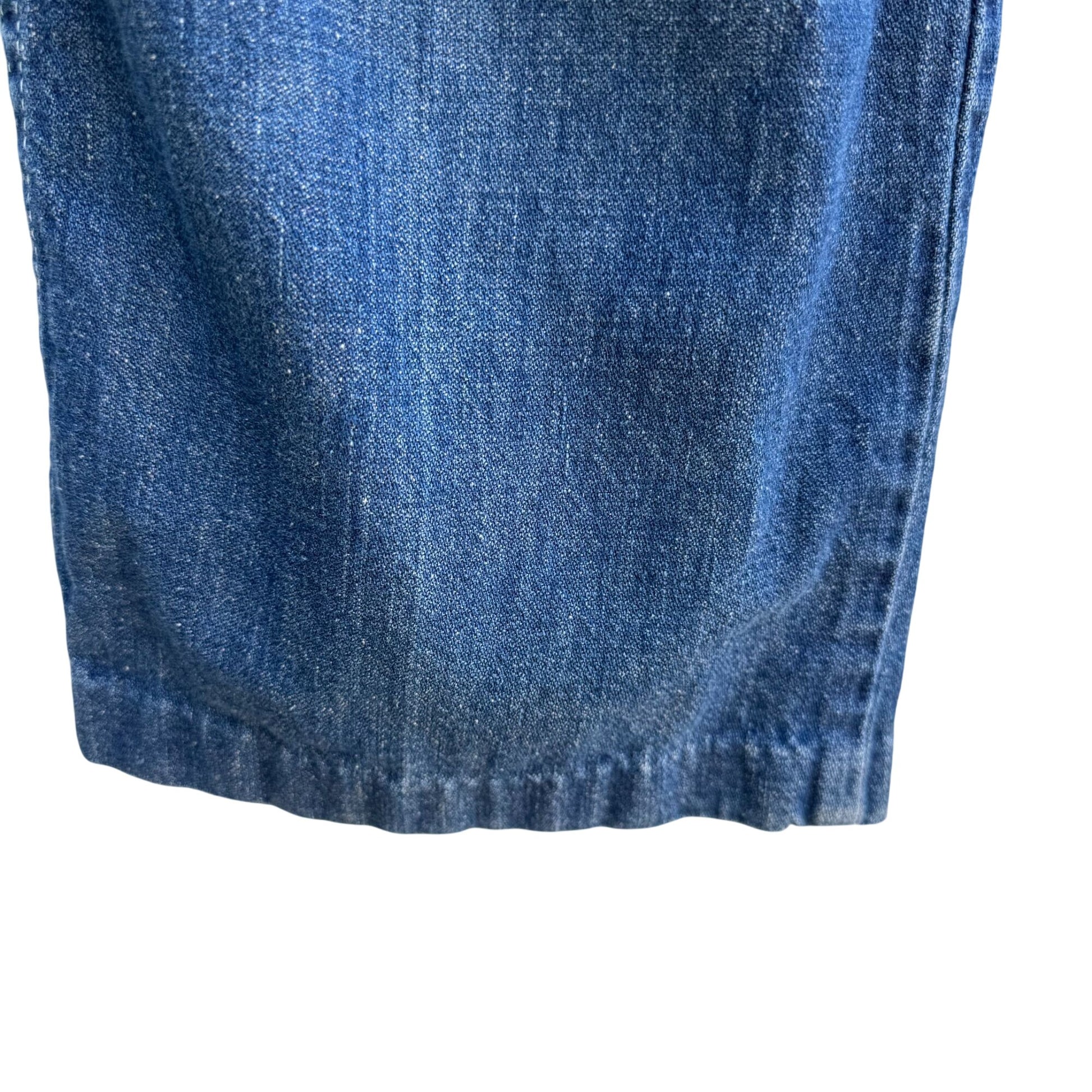 Rustler Vintage 70s Western Ligh Blue Faded Distressed Straight Leg Denim Jeans
