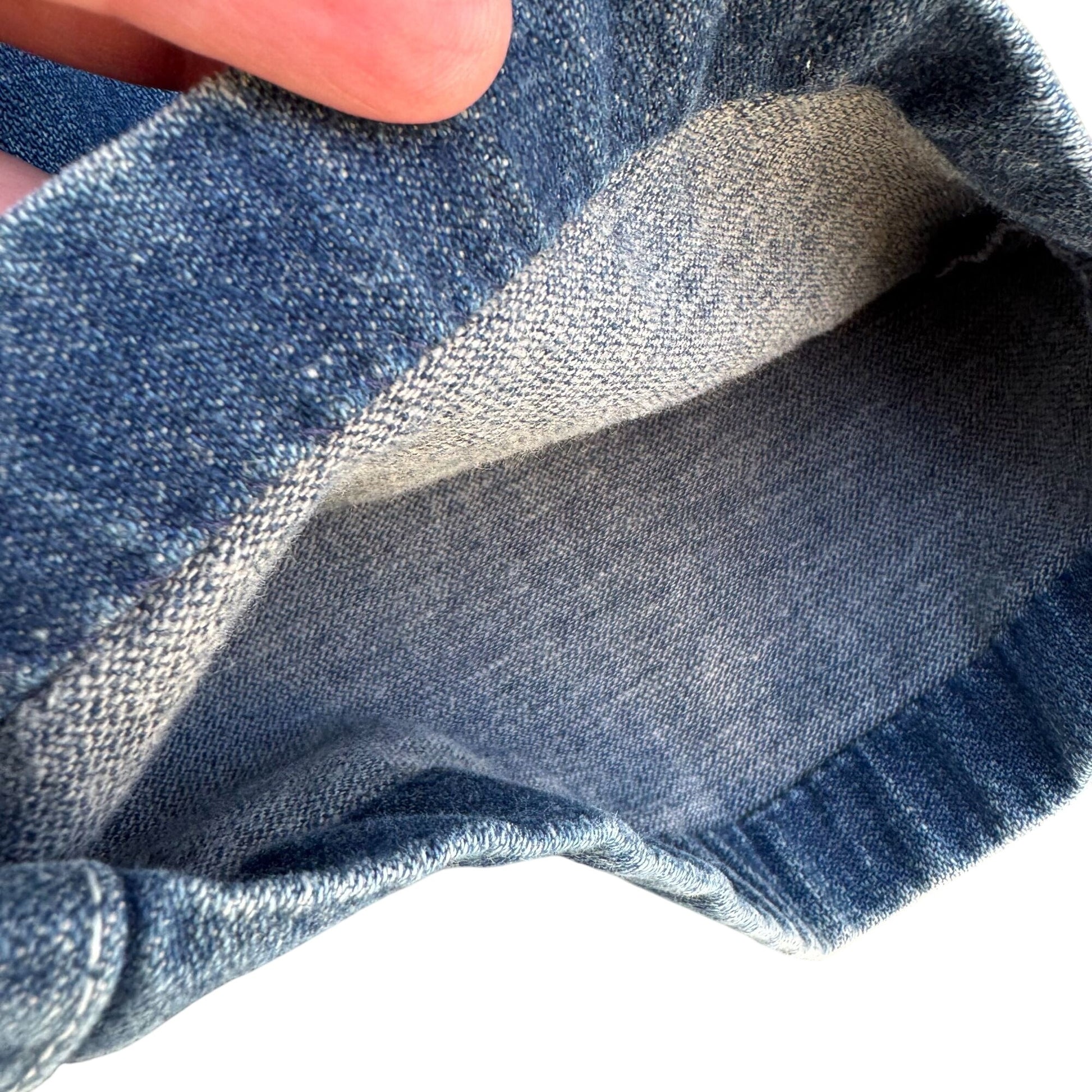 Rustler Vintage 70s Western Ligh Blue Faded Distressed Straight Leg Denim Jeans