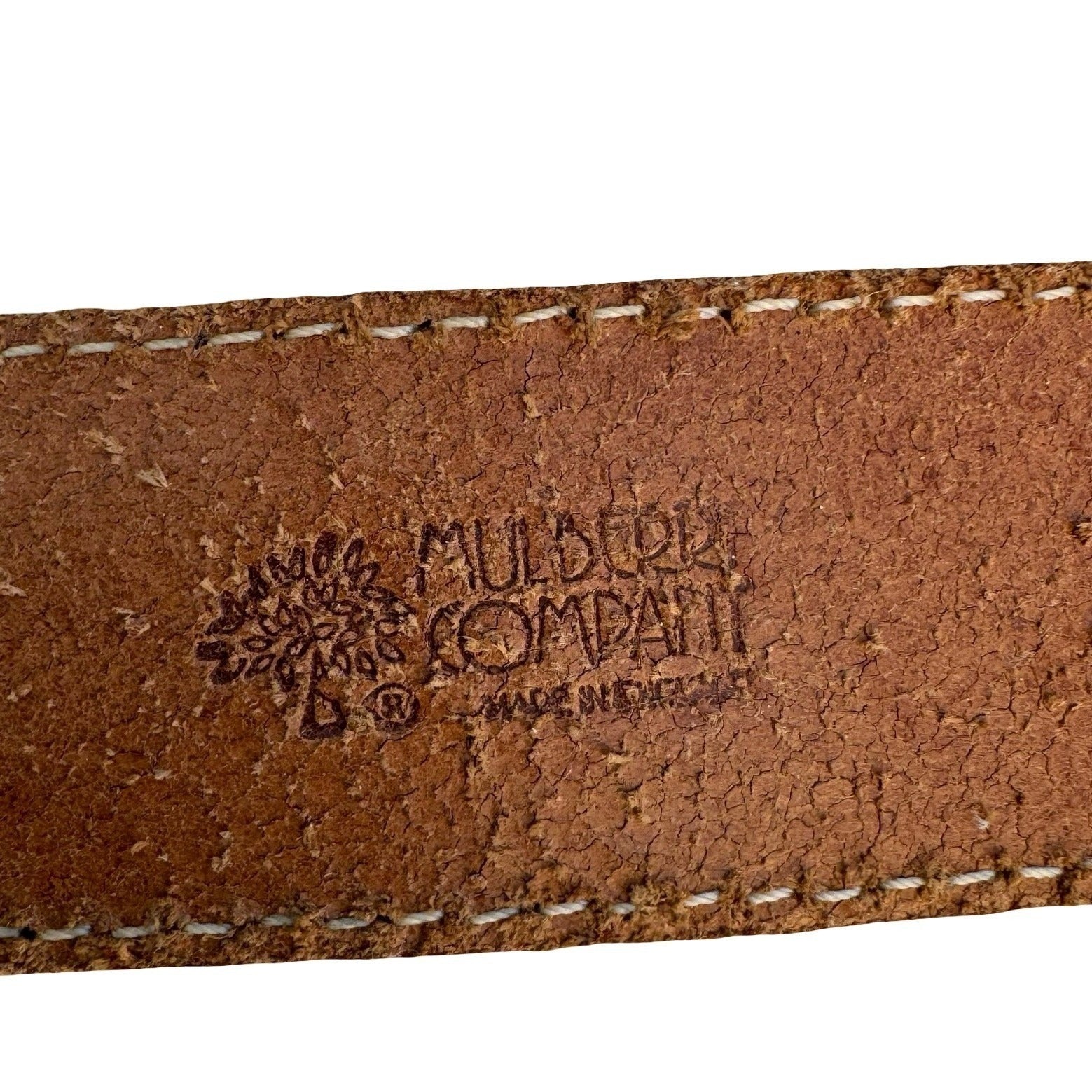 Mulberry Company Vintage Tan Brown Leather Belt Made in England Size 30 75