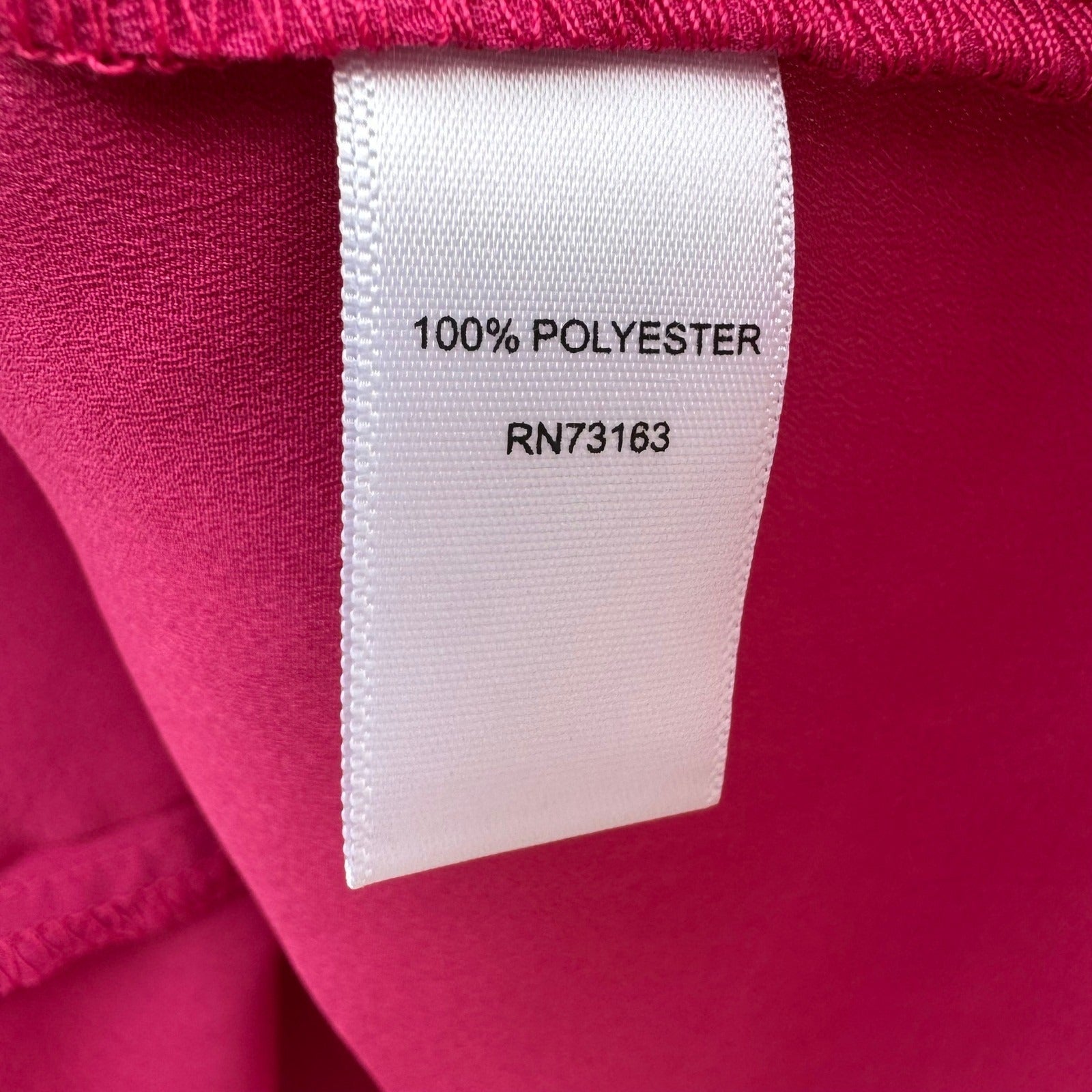 Spense Womens Sleeveless Split Neck Button Down Blouse Pink Pintuck L Barbiecore