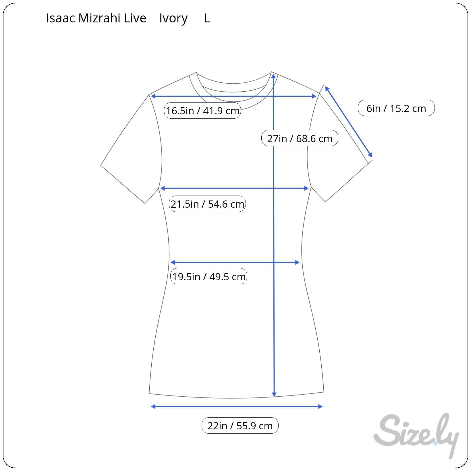 Isaac Mizrahi Live! Ivory Sequin Short Sleeve Scoop Neck Womens Party Shirt L