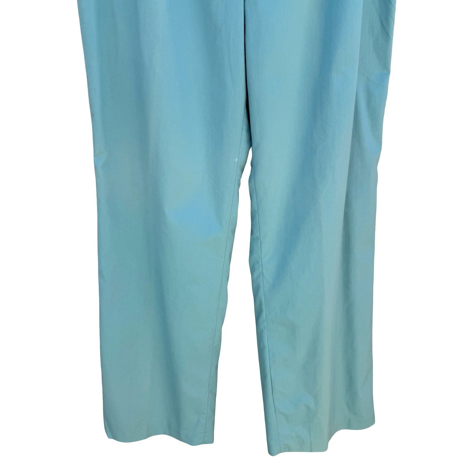 Terry Lewis Turquoise Blue Straight Leg Pants Medium NWT Coastal Minimalist